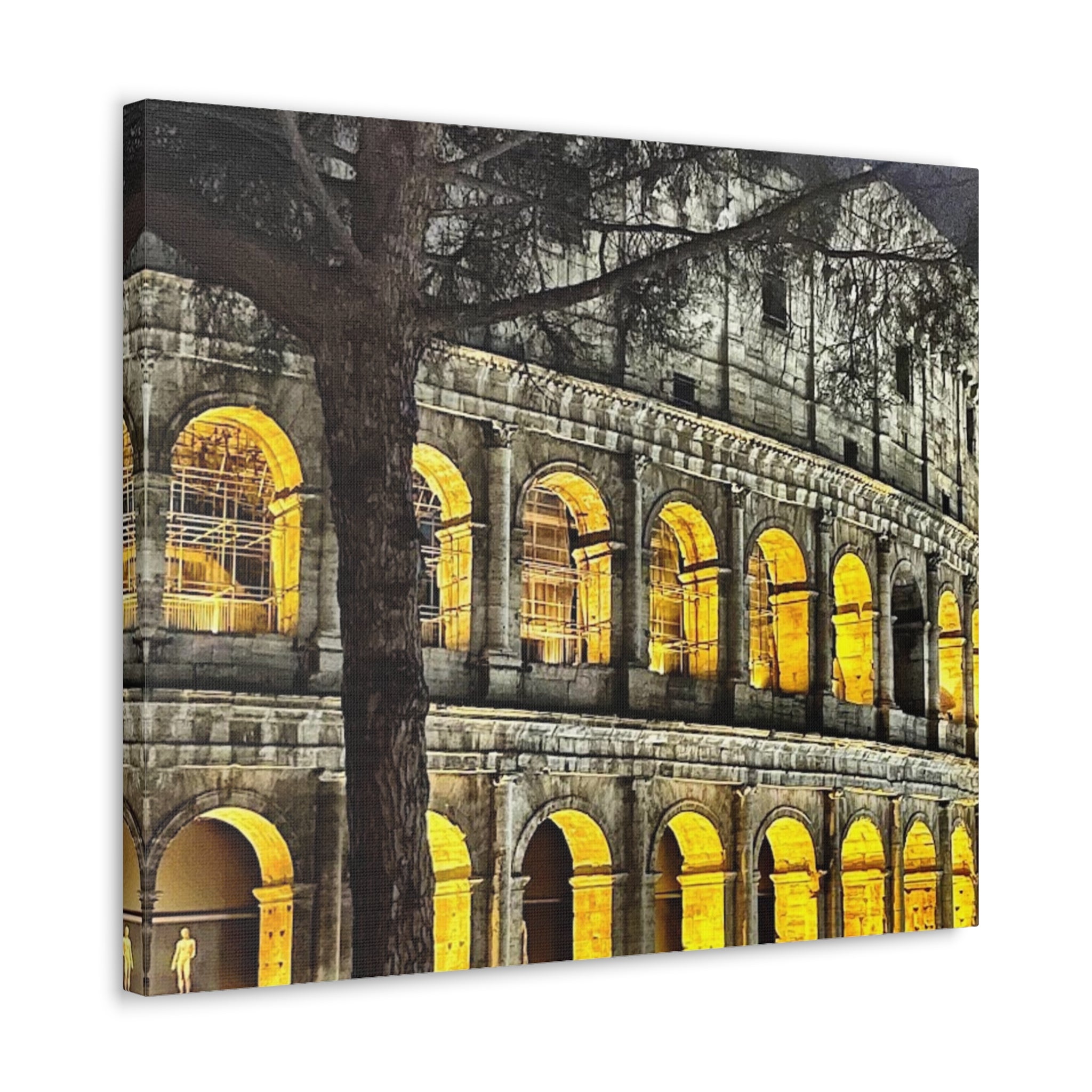 Rome at Night Canvas Wrap