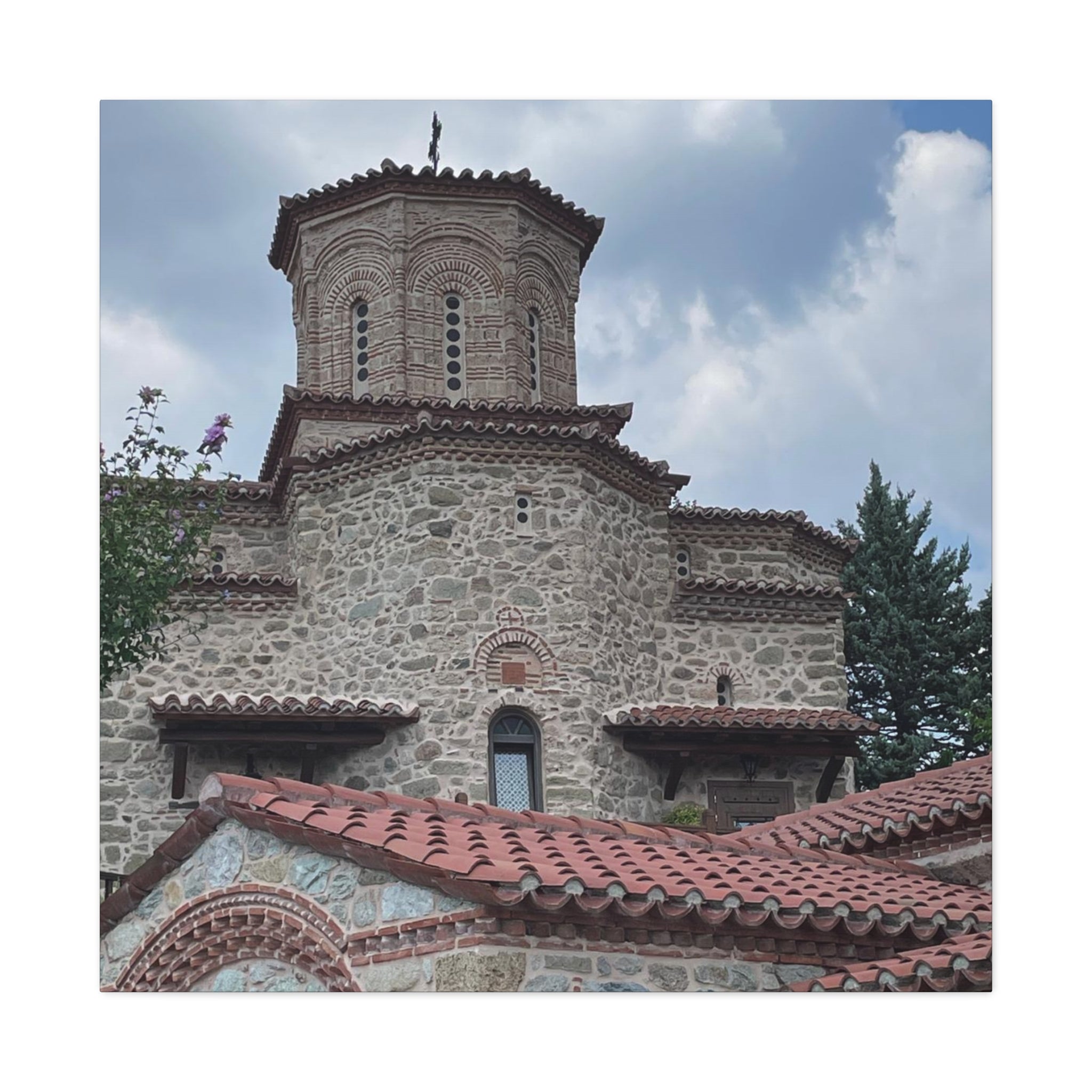 Greek Monastery Canvas Wrap