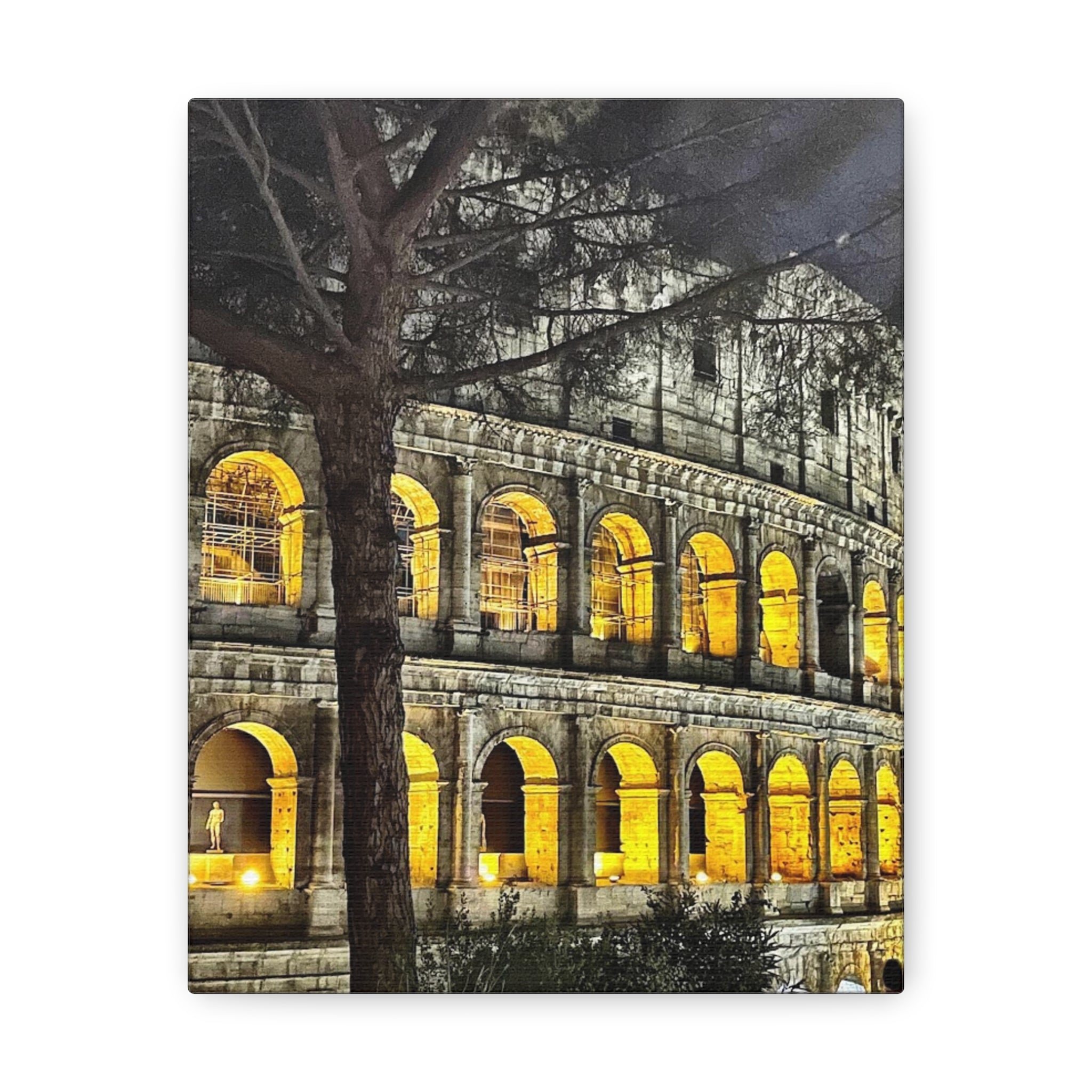 Rome at Night Canvas Wrap