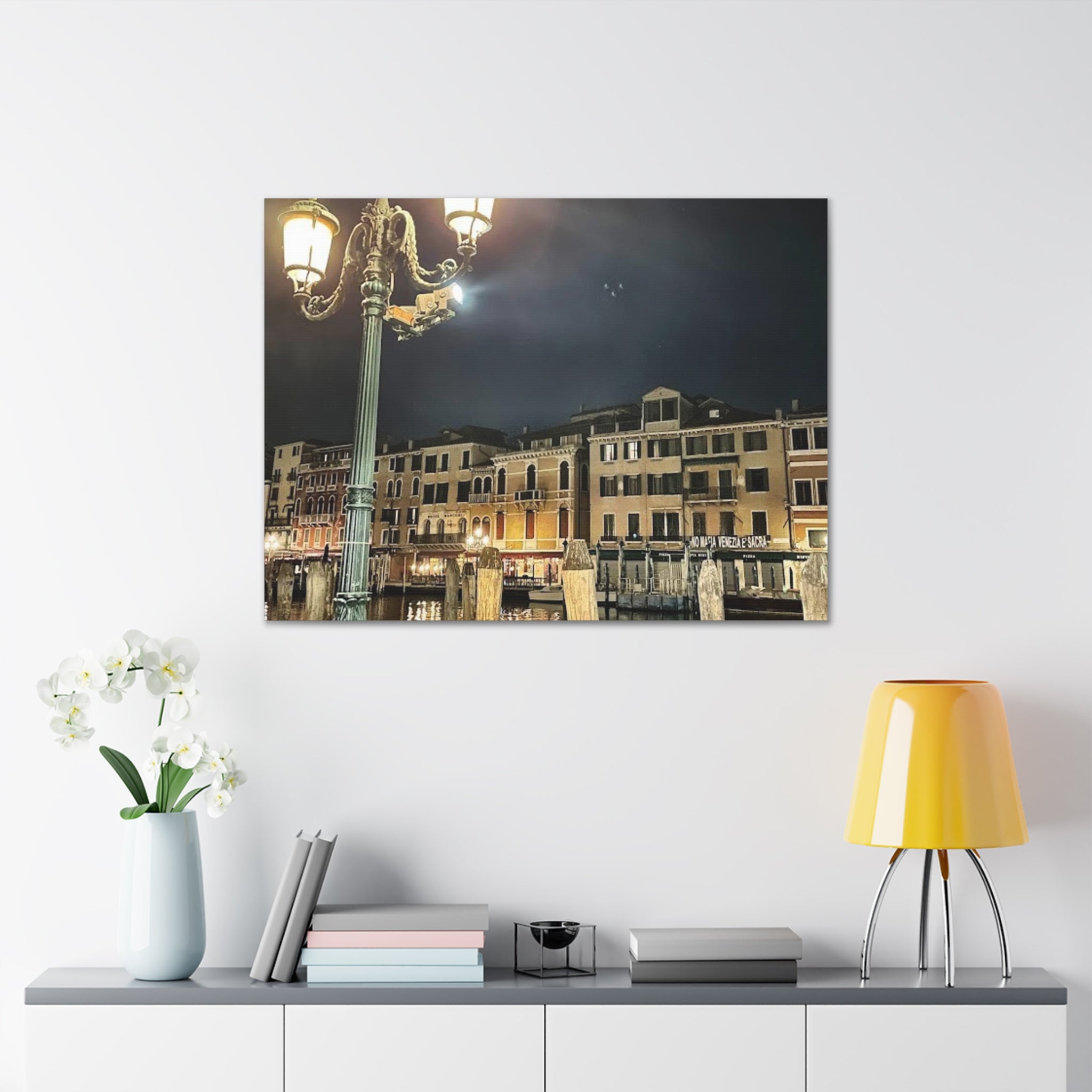 Venice Italy at Night Canvas Wrap