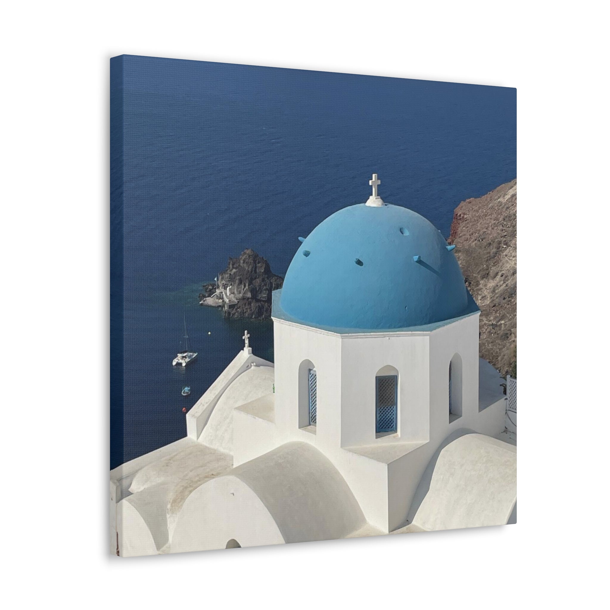 Santorini Greece Canvas Wrap