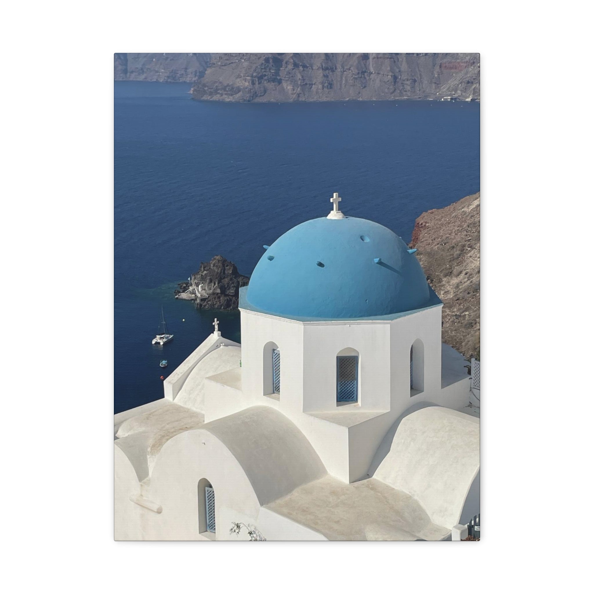 Santorini Greece Canvas Wrap