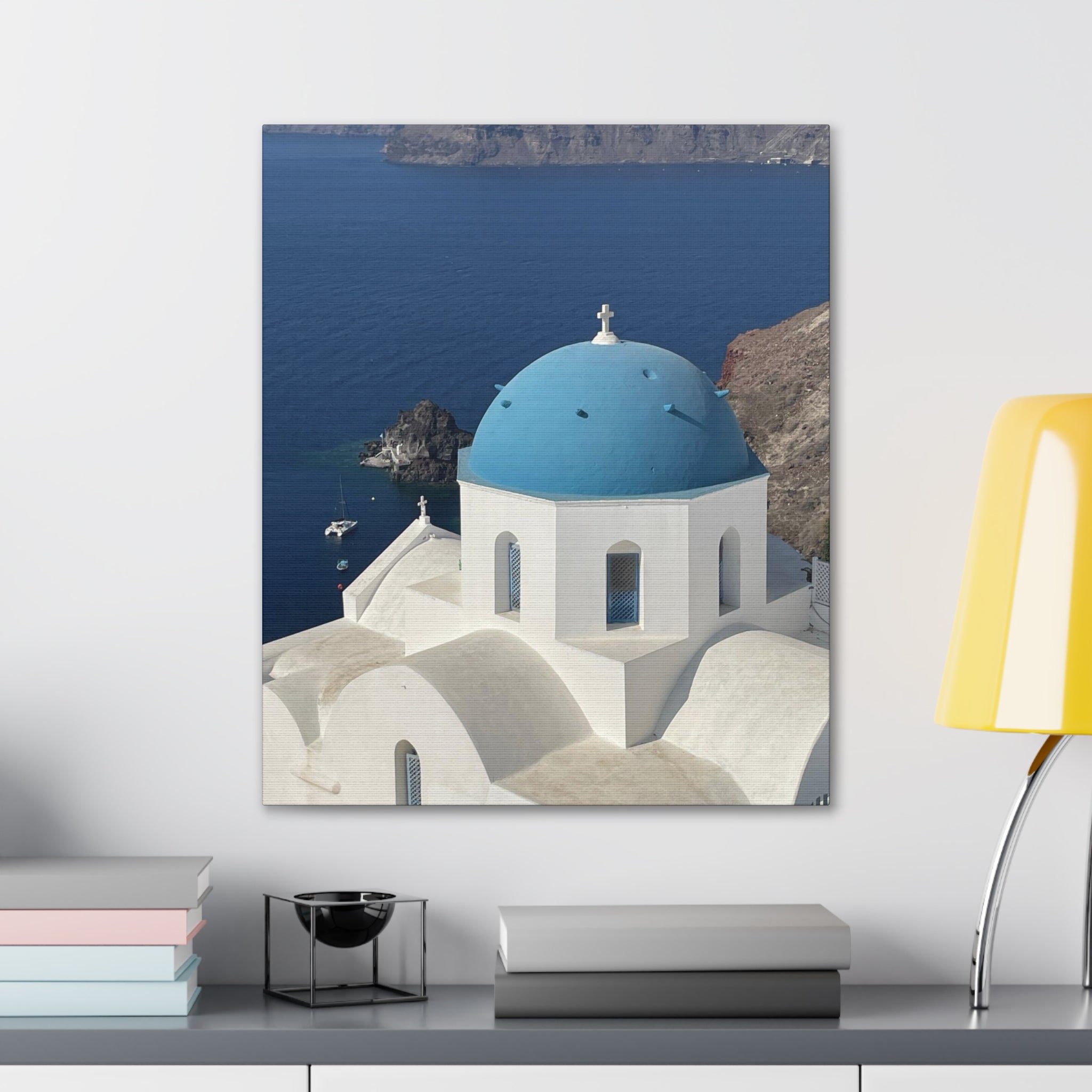 Santorini Greece Canvas Wrap