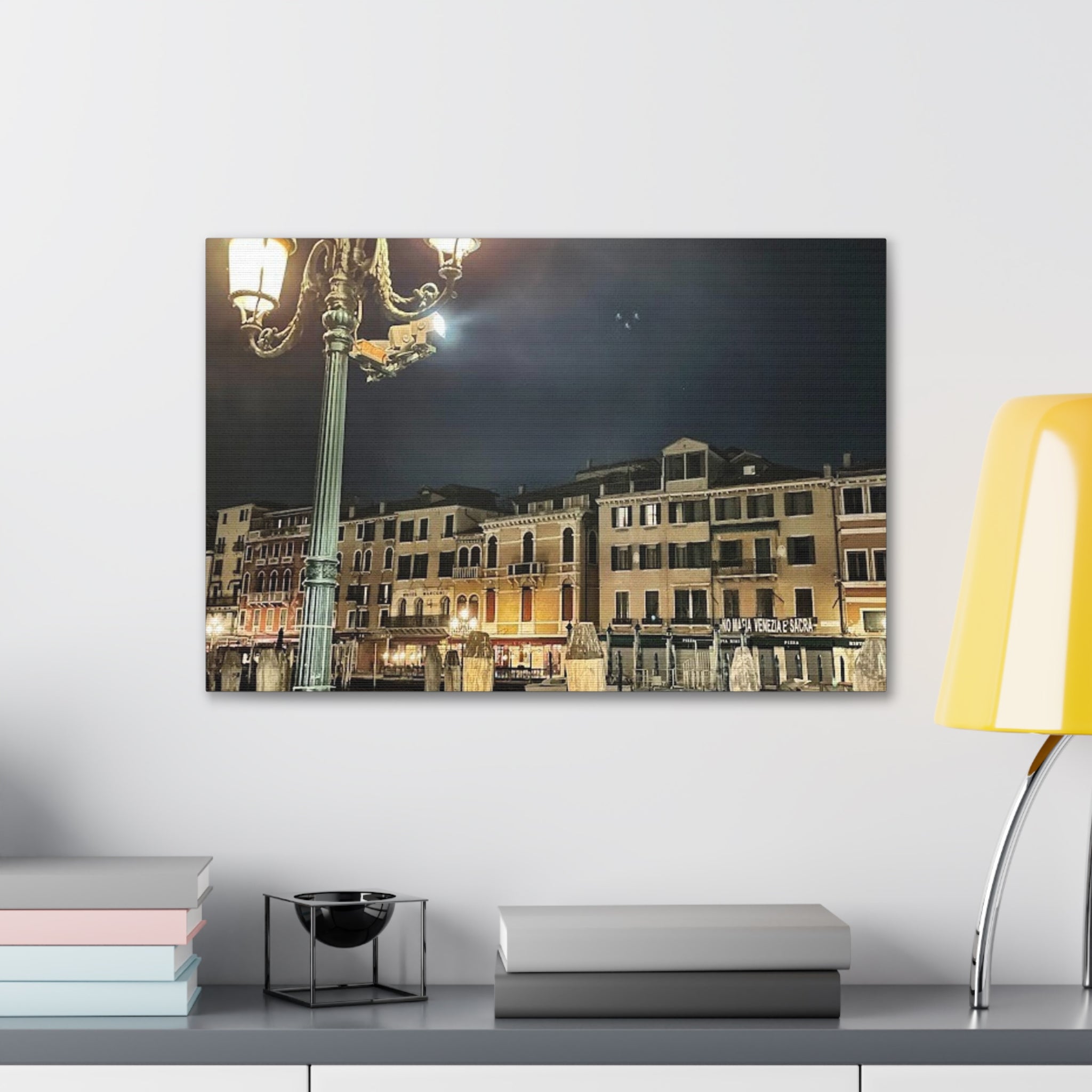 Venice Italy at Night Canvas Wrap