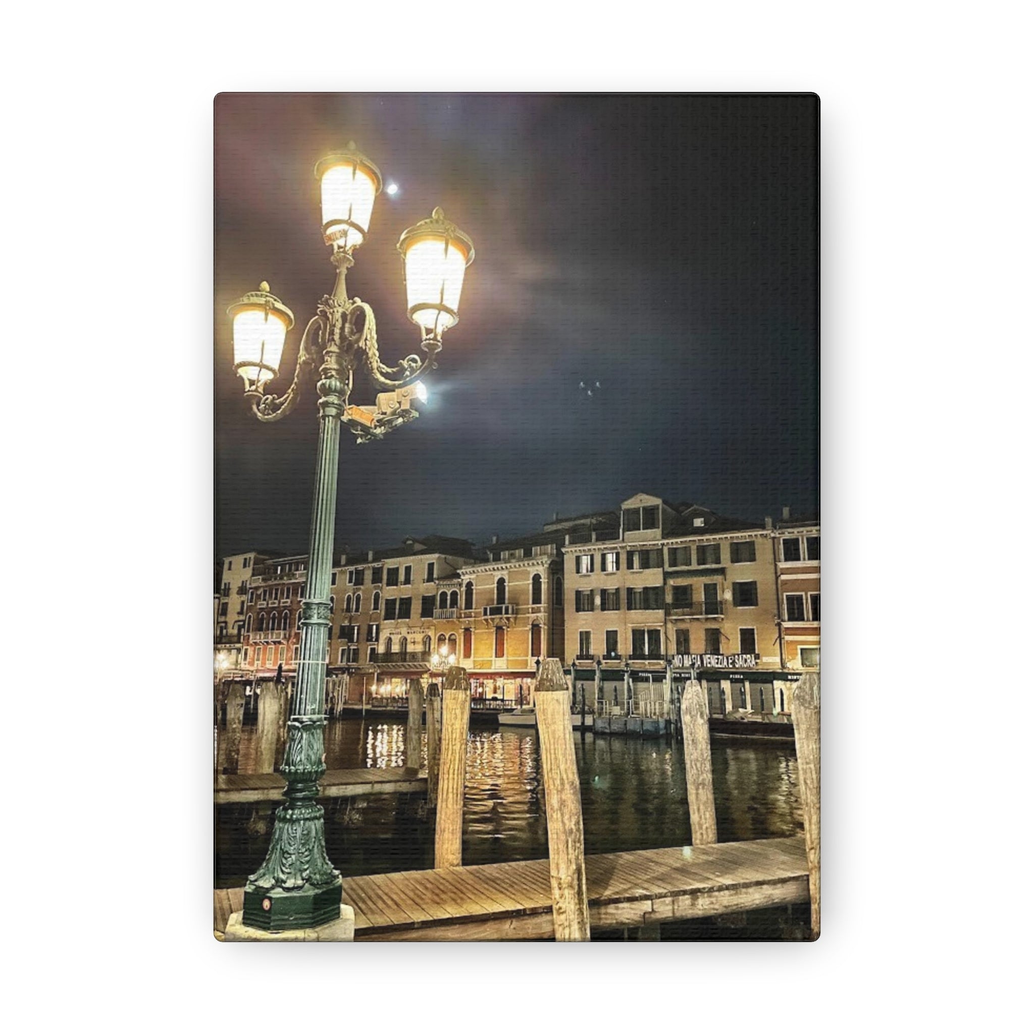 Venice Italy at Night Canvas Wrap