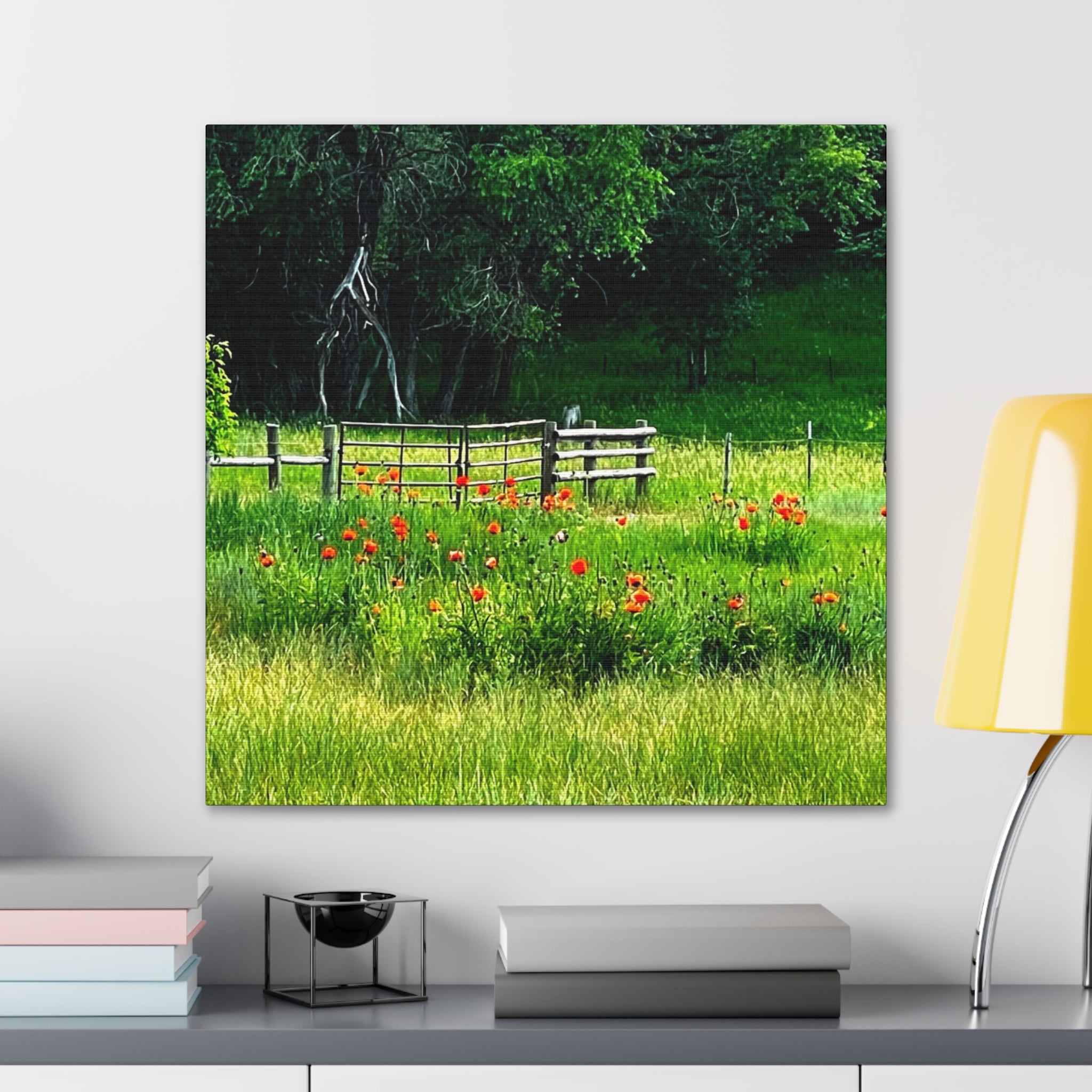 Utah Poppy Field Canvas Wrap