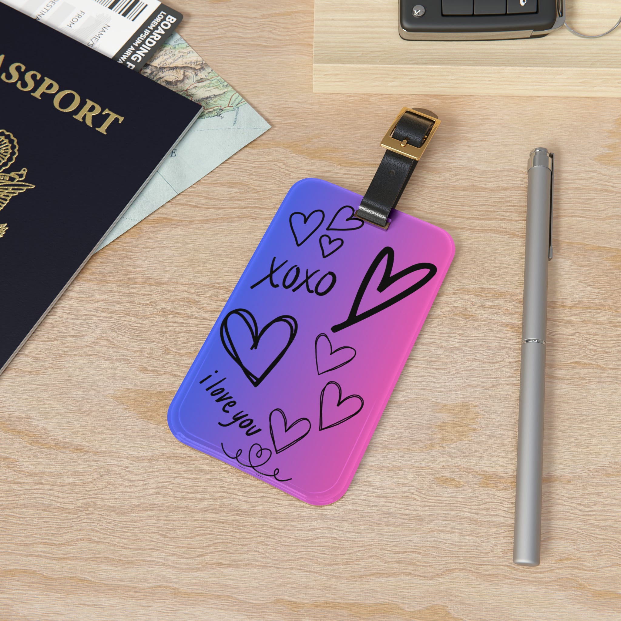 I Love You Luggage Tag