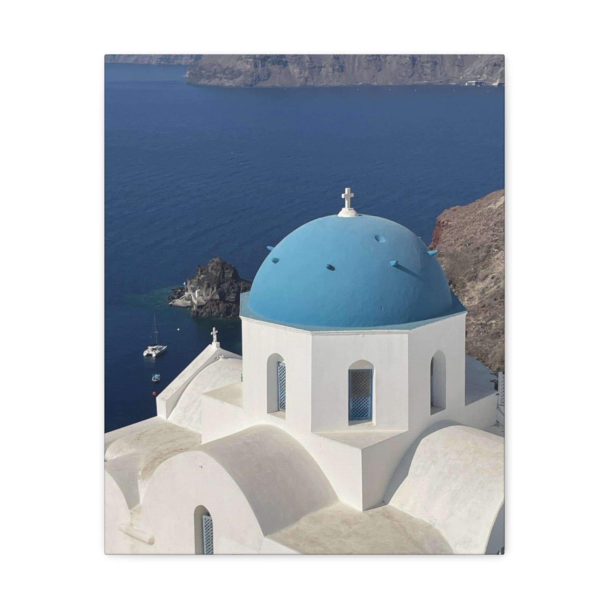 Santorini Greece Canvas Wrap