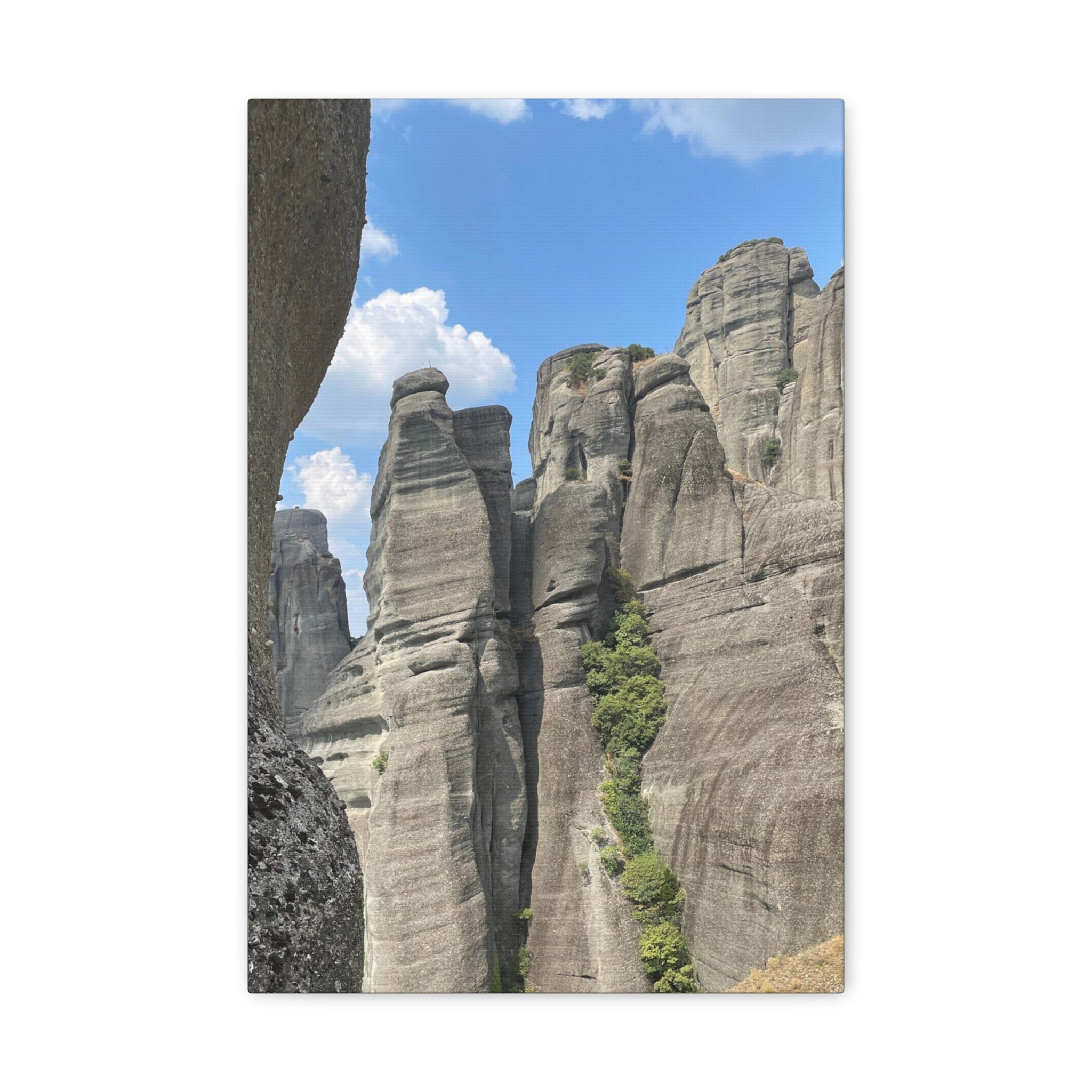 Meteora Mountains Greece Canvas Wrap