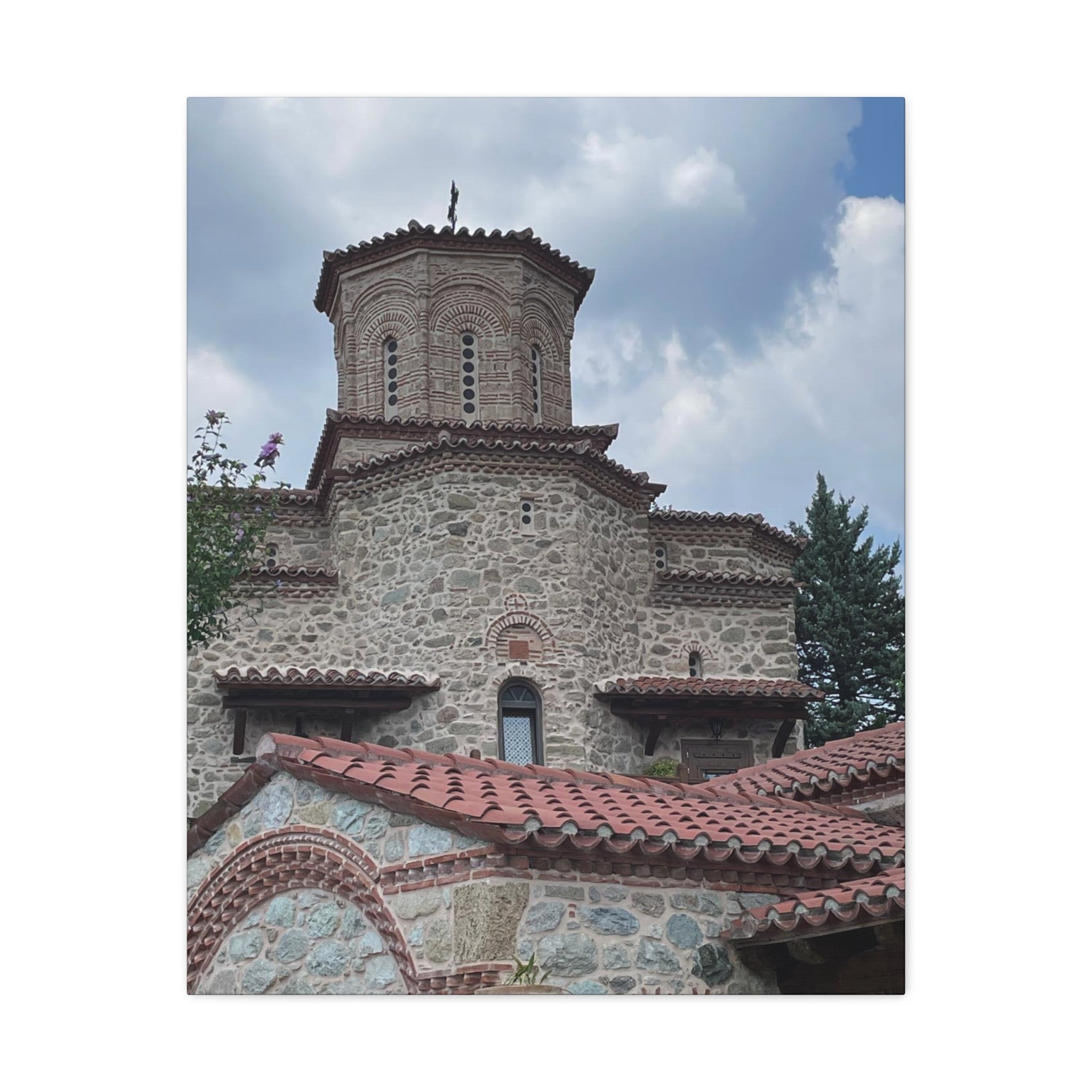 Greek Monastery Canvas Wrap