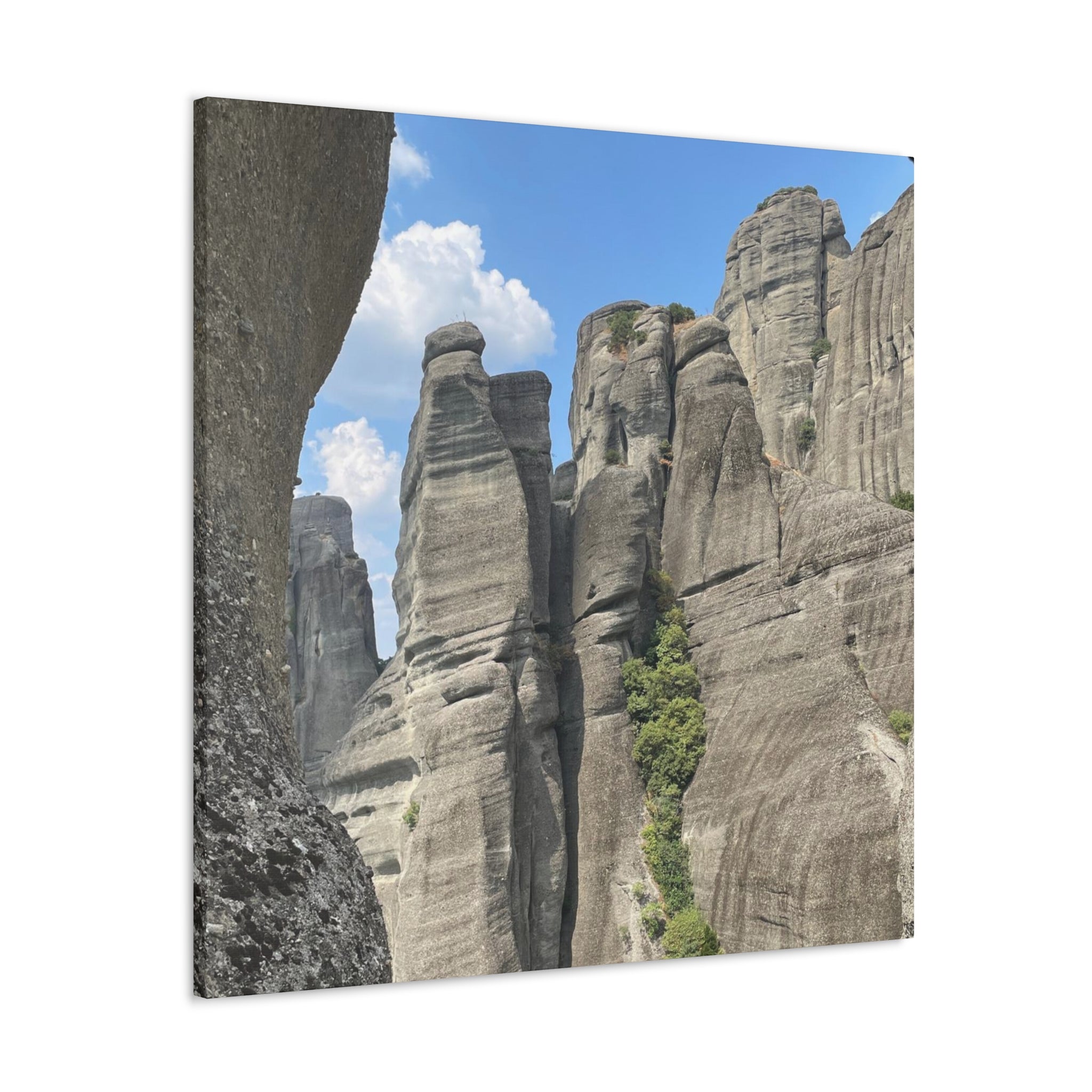 Meteora Mountains Greece Canvas Wrap