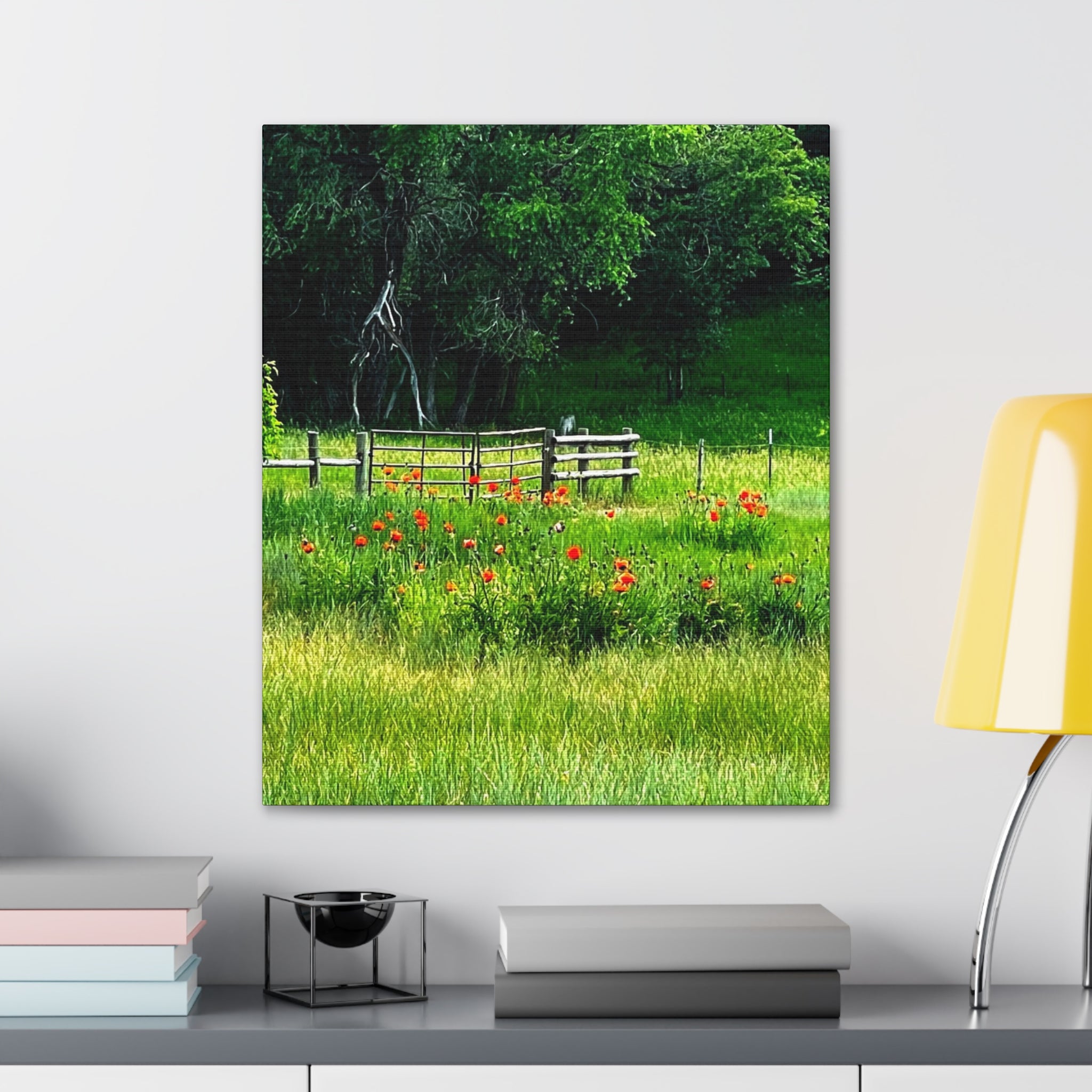 Utah Poppy Field Canvas Wrap