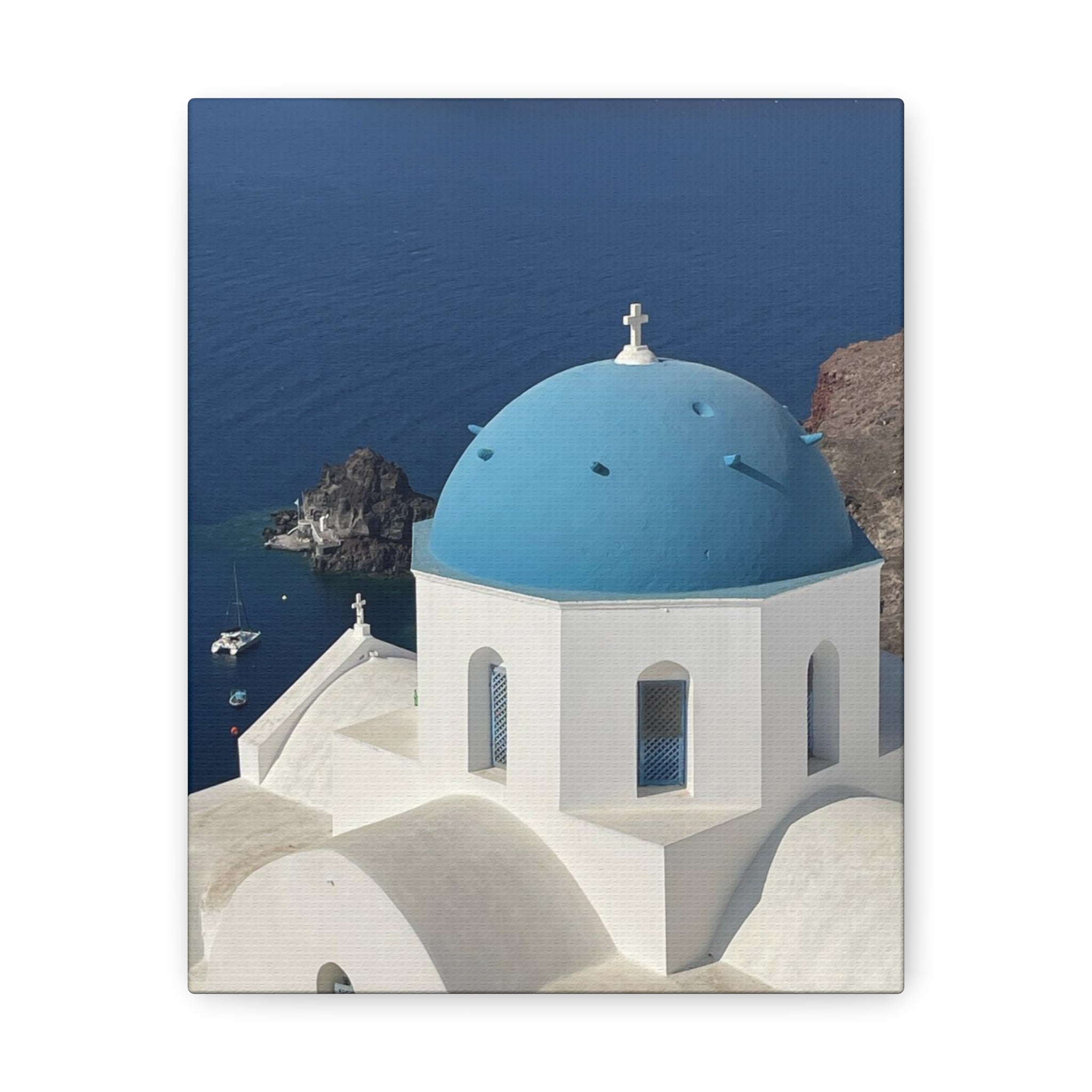 Santorini Greece Canvas Wrap