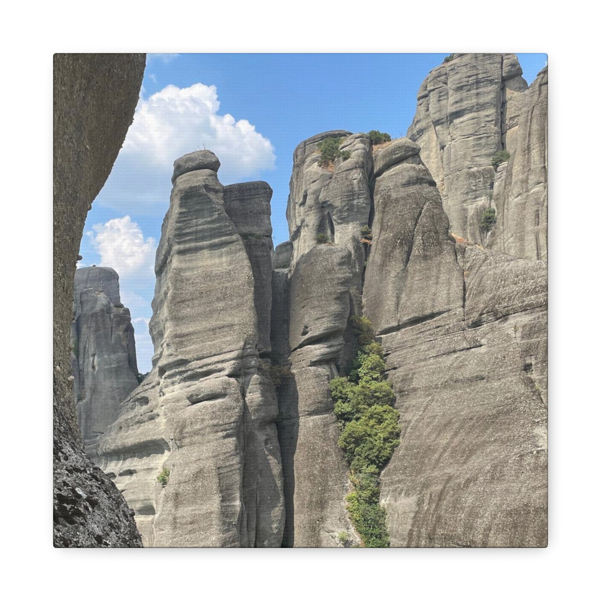 Meteora Mountains Greece Canvas Wrap