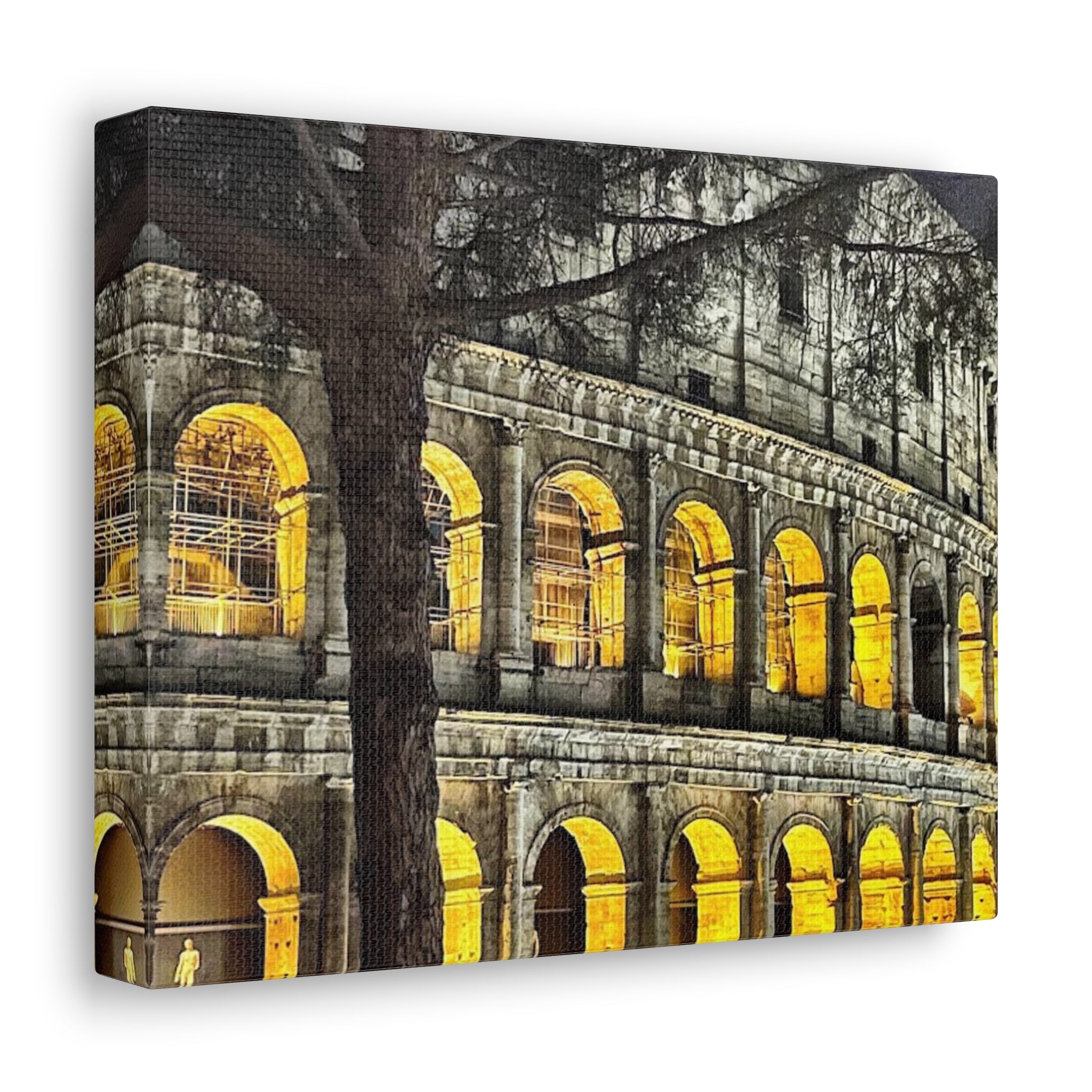 Rome at Night Canvas Wrap