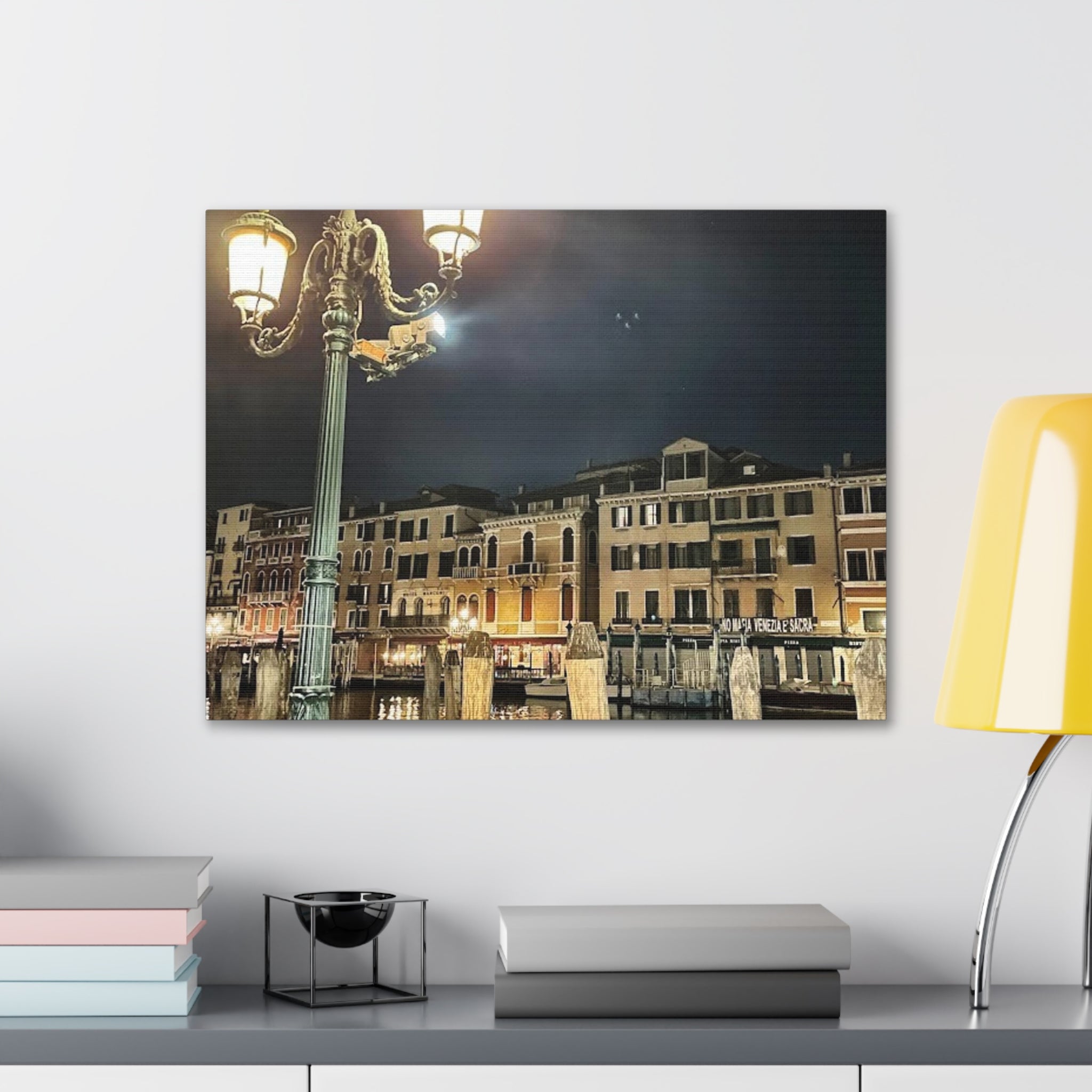 Venice Italy at Night Canvas Wrap