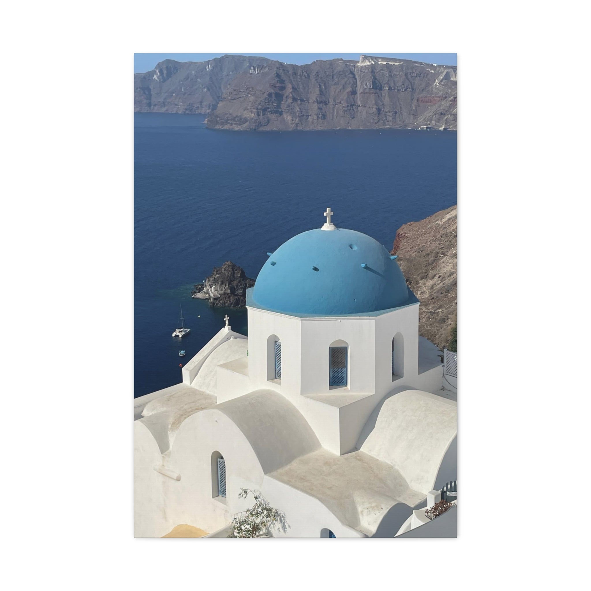 Santorini Greece Canvas Wrap