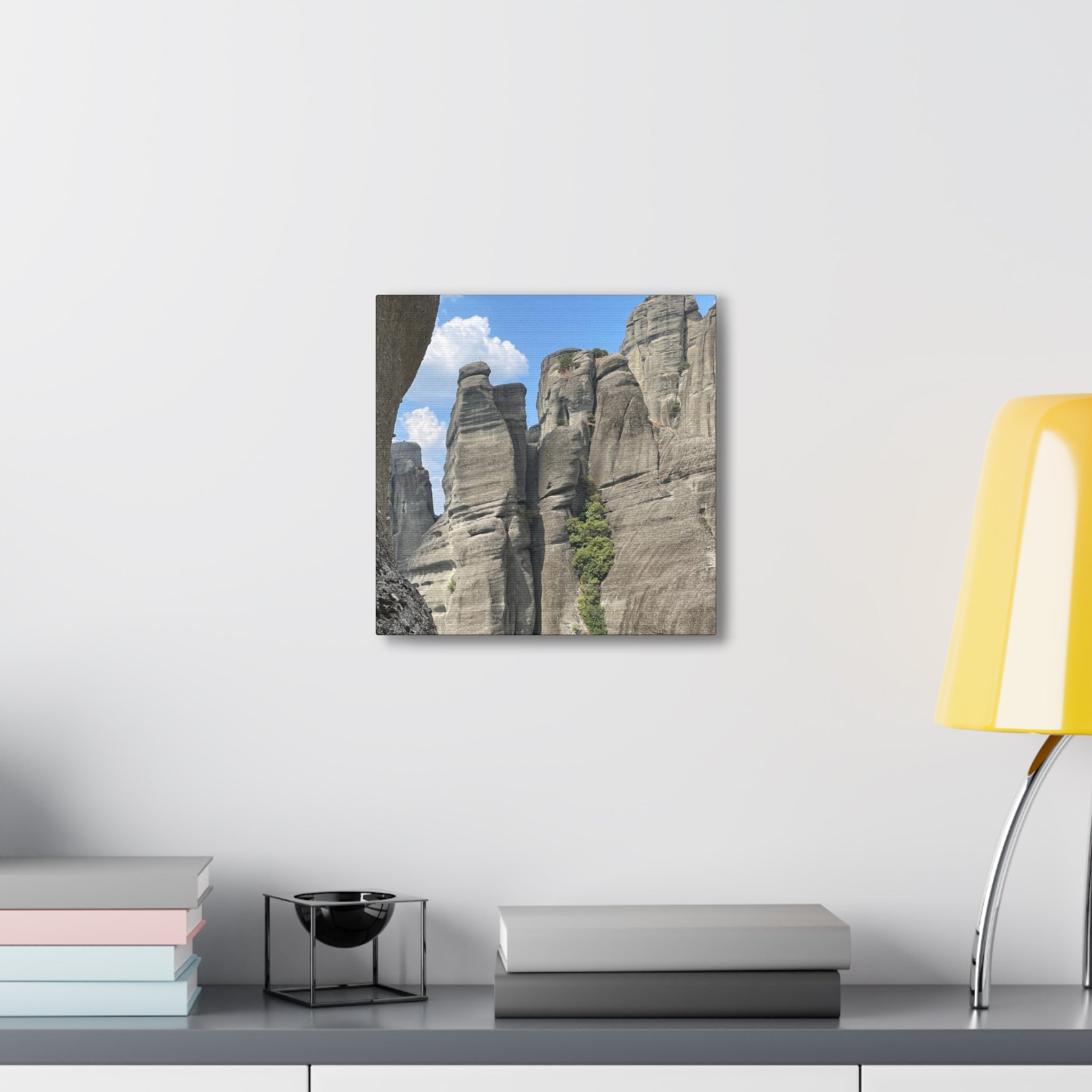 Meteora Mountains Greece Canvas Wrap