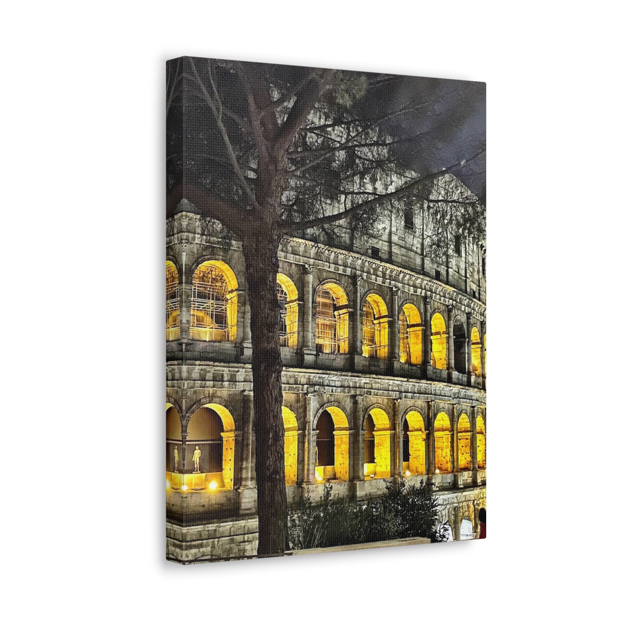 Rome at Night Canvas Wrap