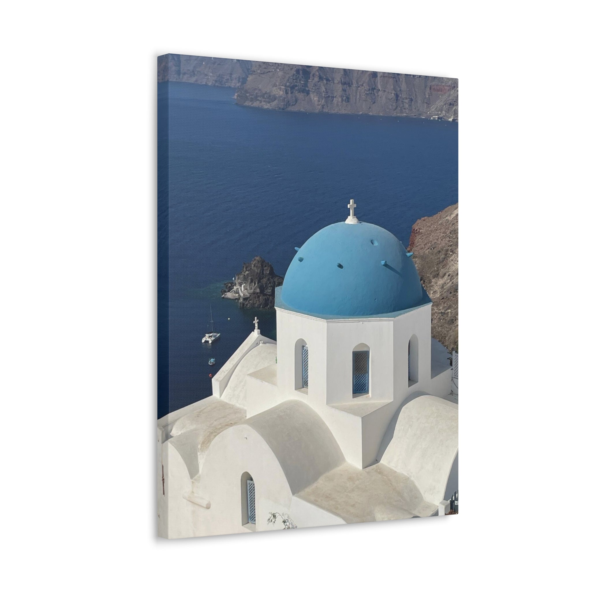 Santorini Greece Canvas Wrap