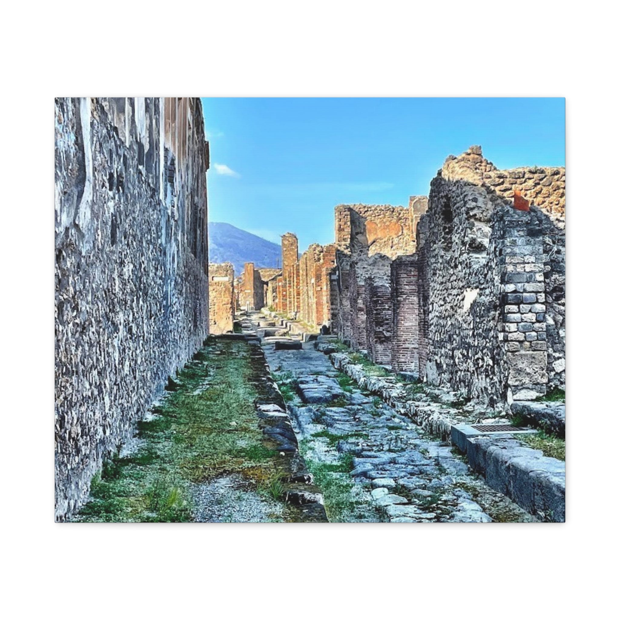 Streets of Pompeii Italy Canvas Wrap