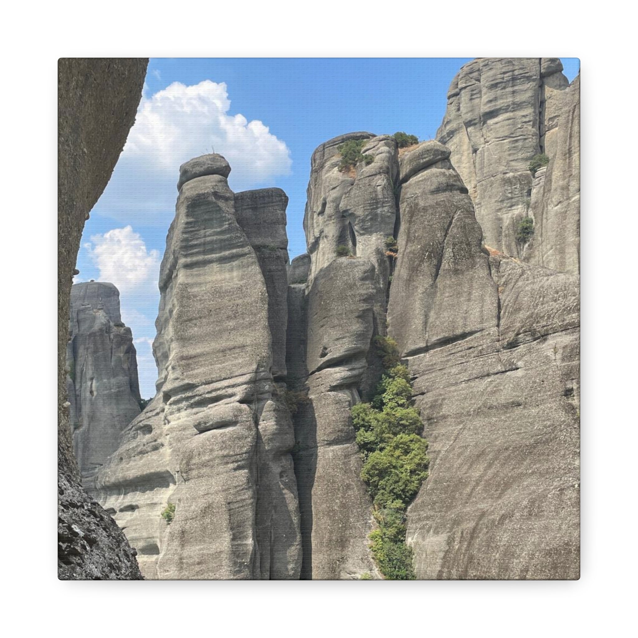 Meteora Mountains Greece Canvas Wrap