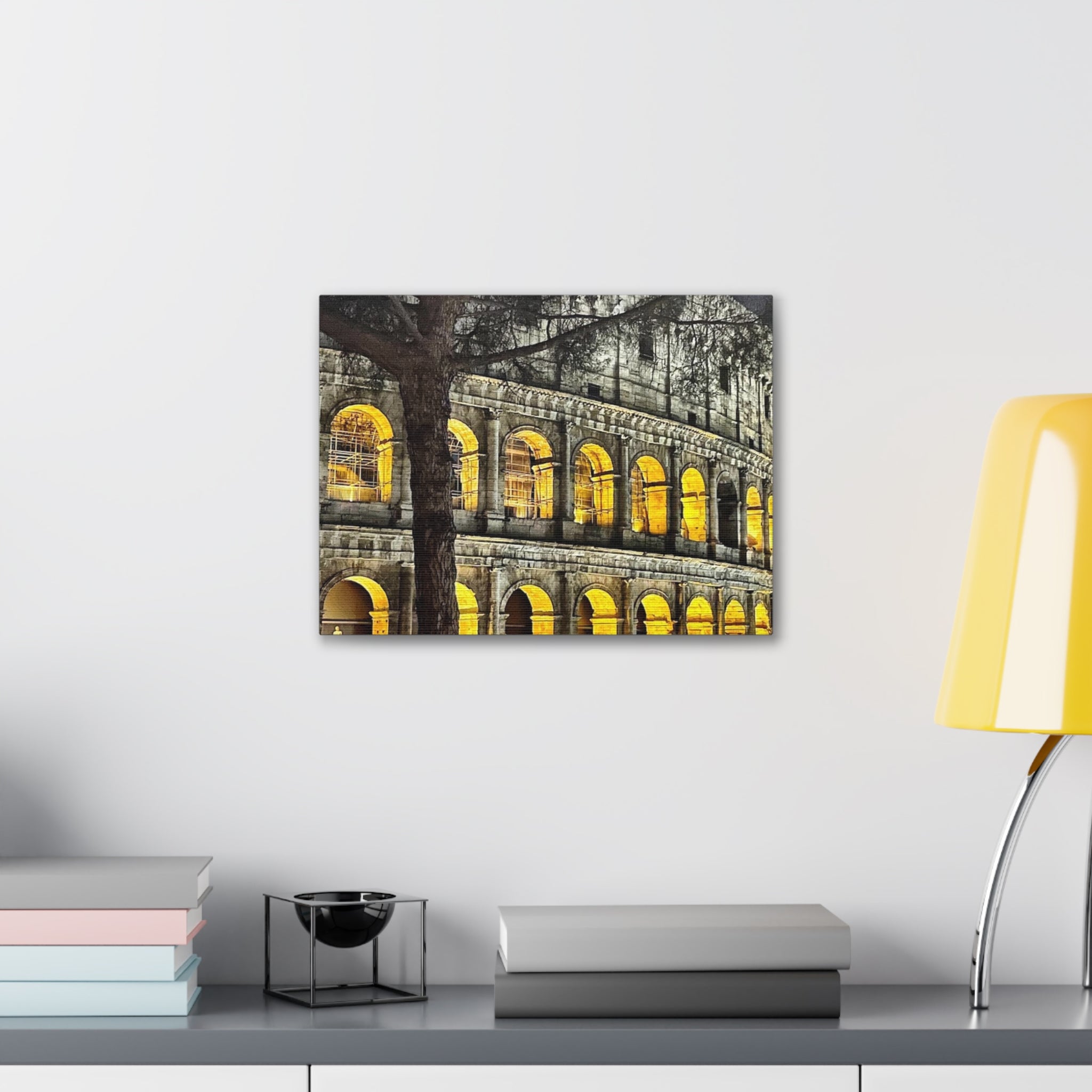 Rome at Night Canvas Wrap