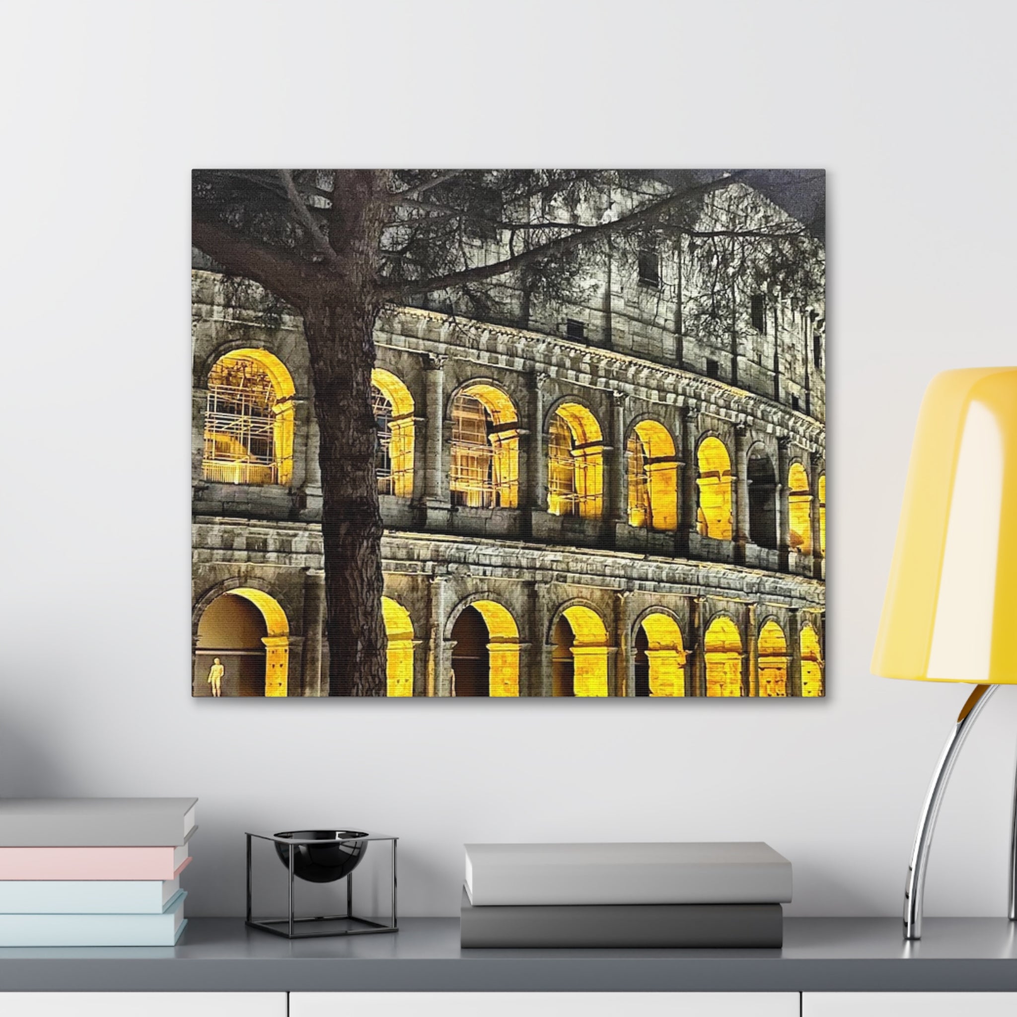 Rome at Night Canvas Wrap