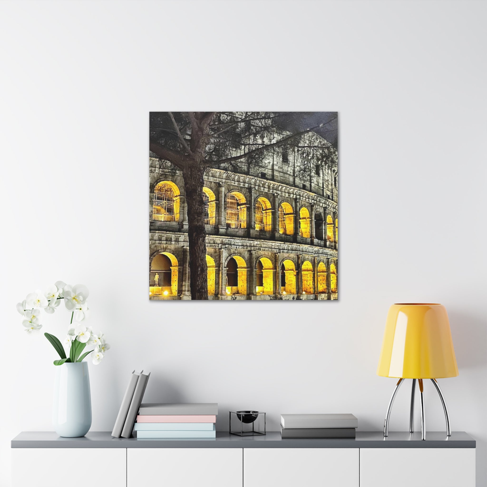 Rome at Night Canvas Wrap