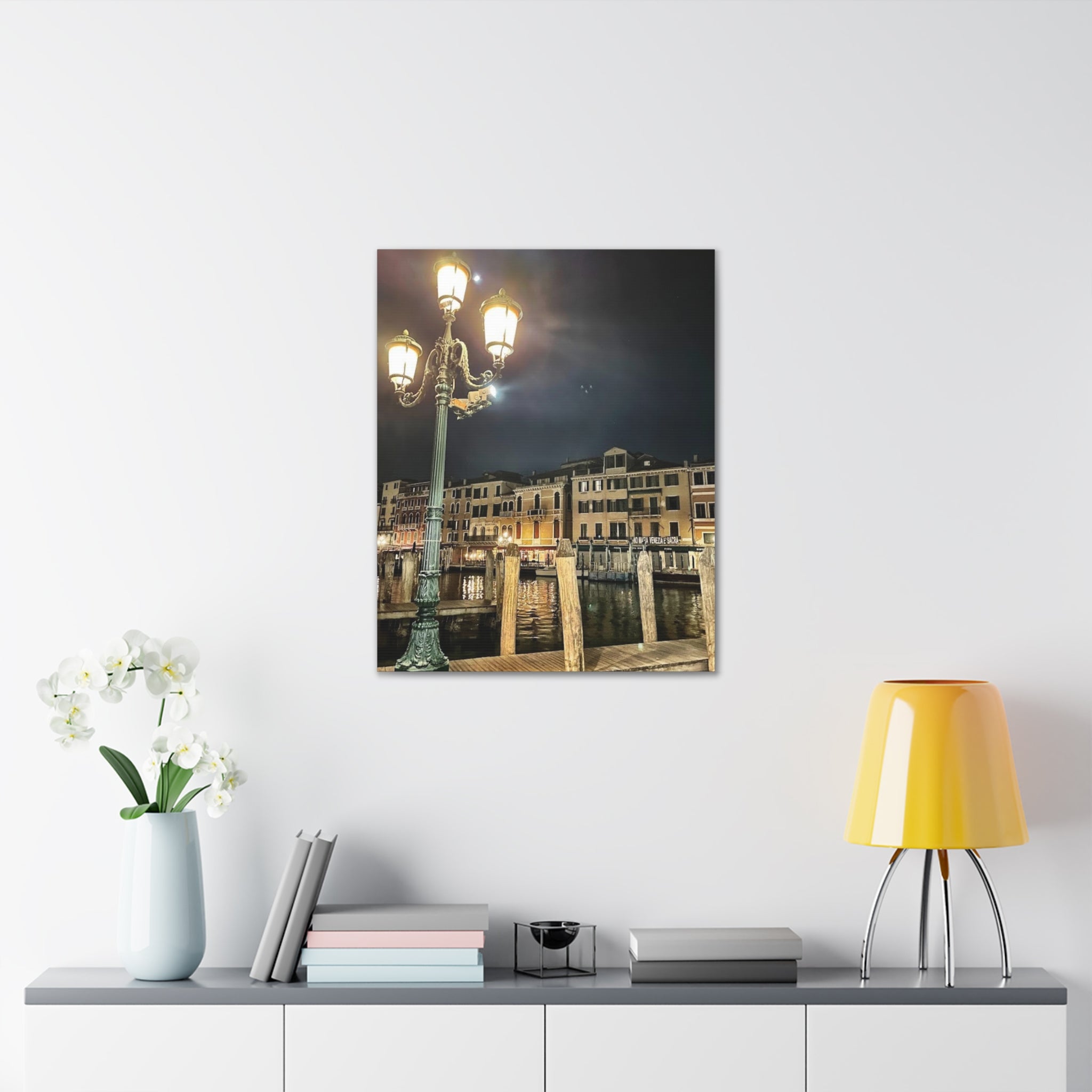 Venice Italy at Night Canvas Wrap