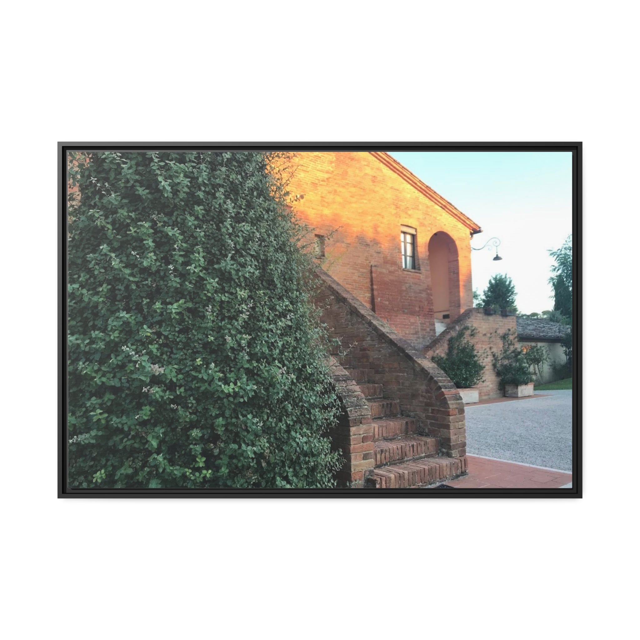 Italian Villa Italy Matte Canvas, Black Frame