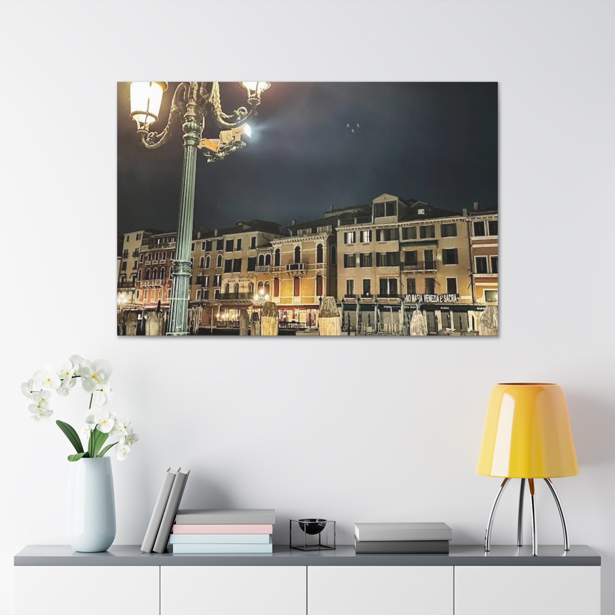 Venice Italy at Night Canvas Wrap