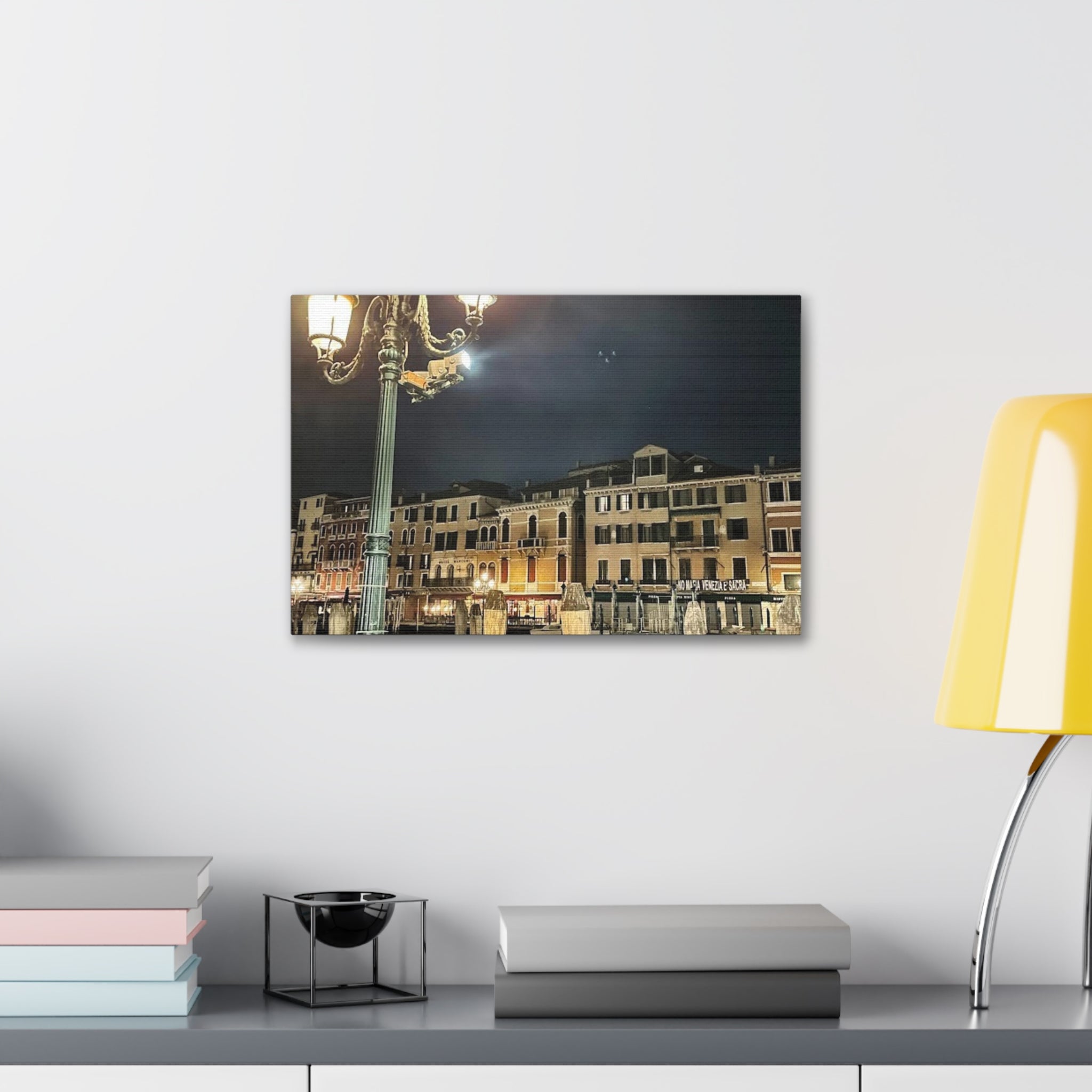 Venice Italy at Night Canvas Wrap