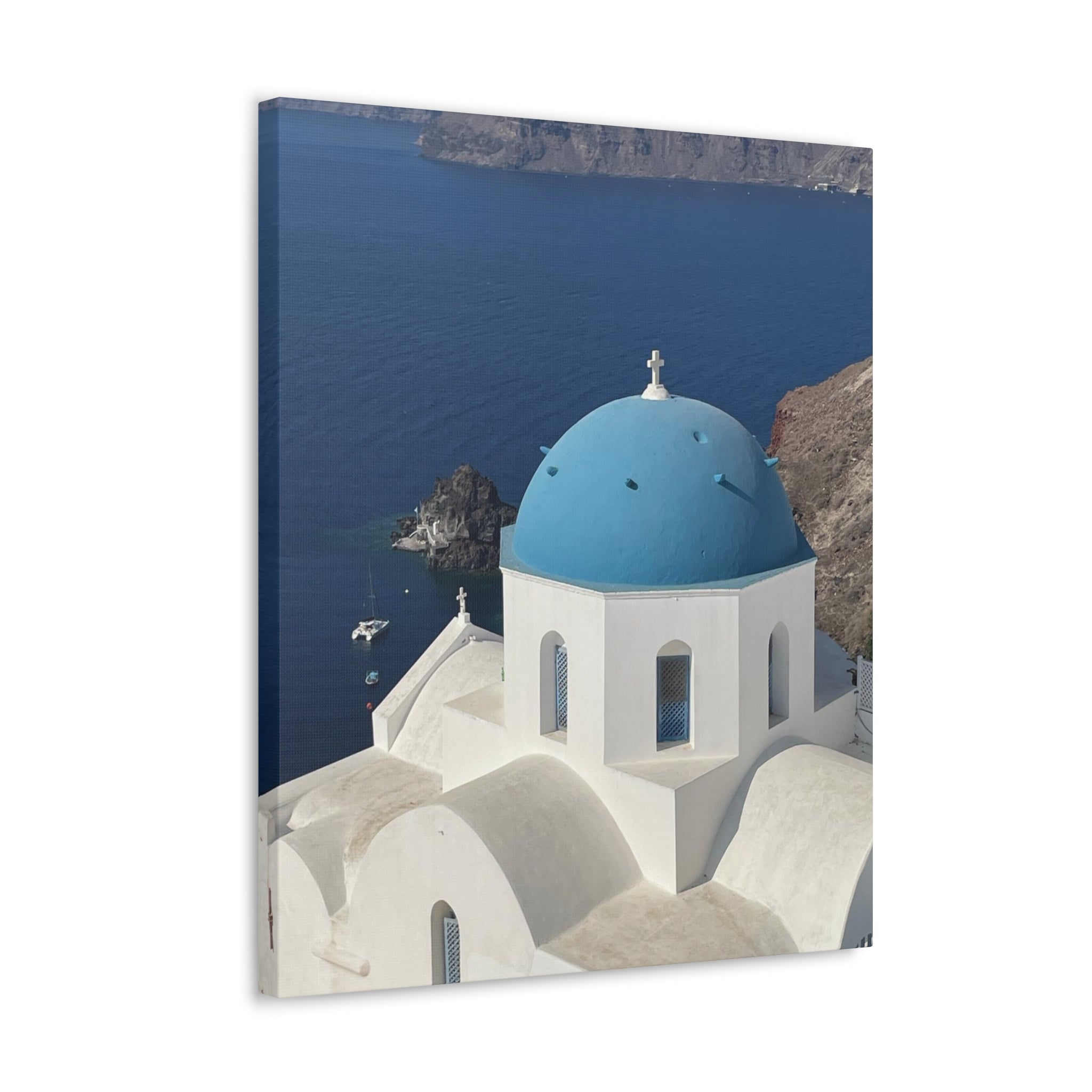 Santorini Greece Canvas Wrap