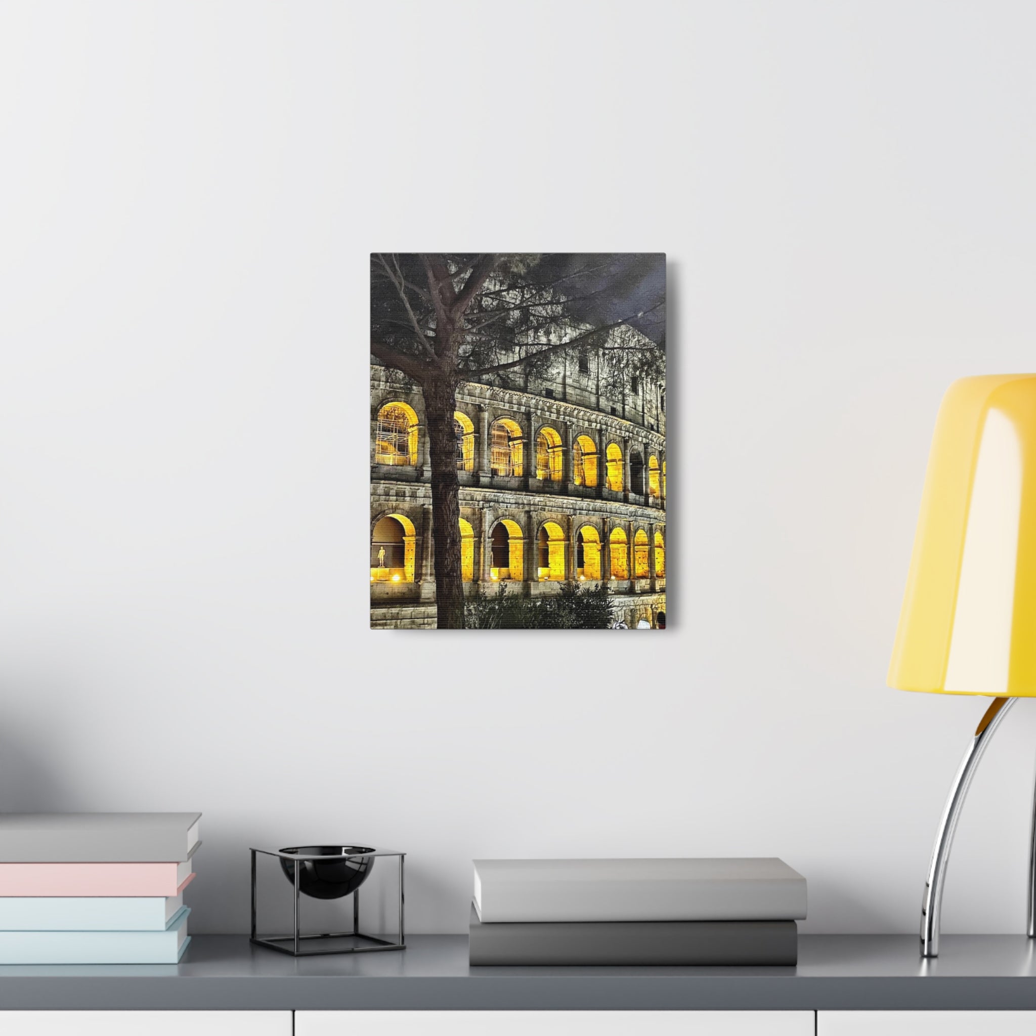 Rome at Night Canvas Wrap