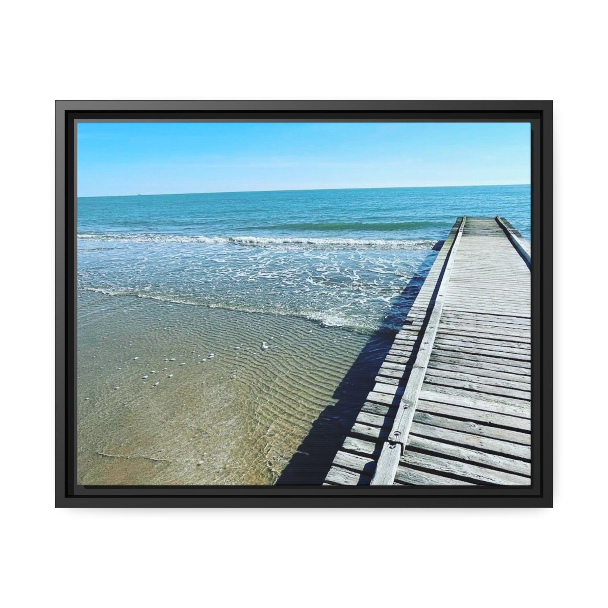 Lignano Beach Italy Matte Canvas, Black Frame