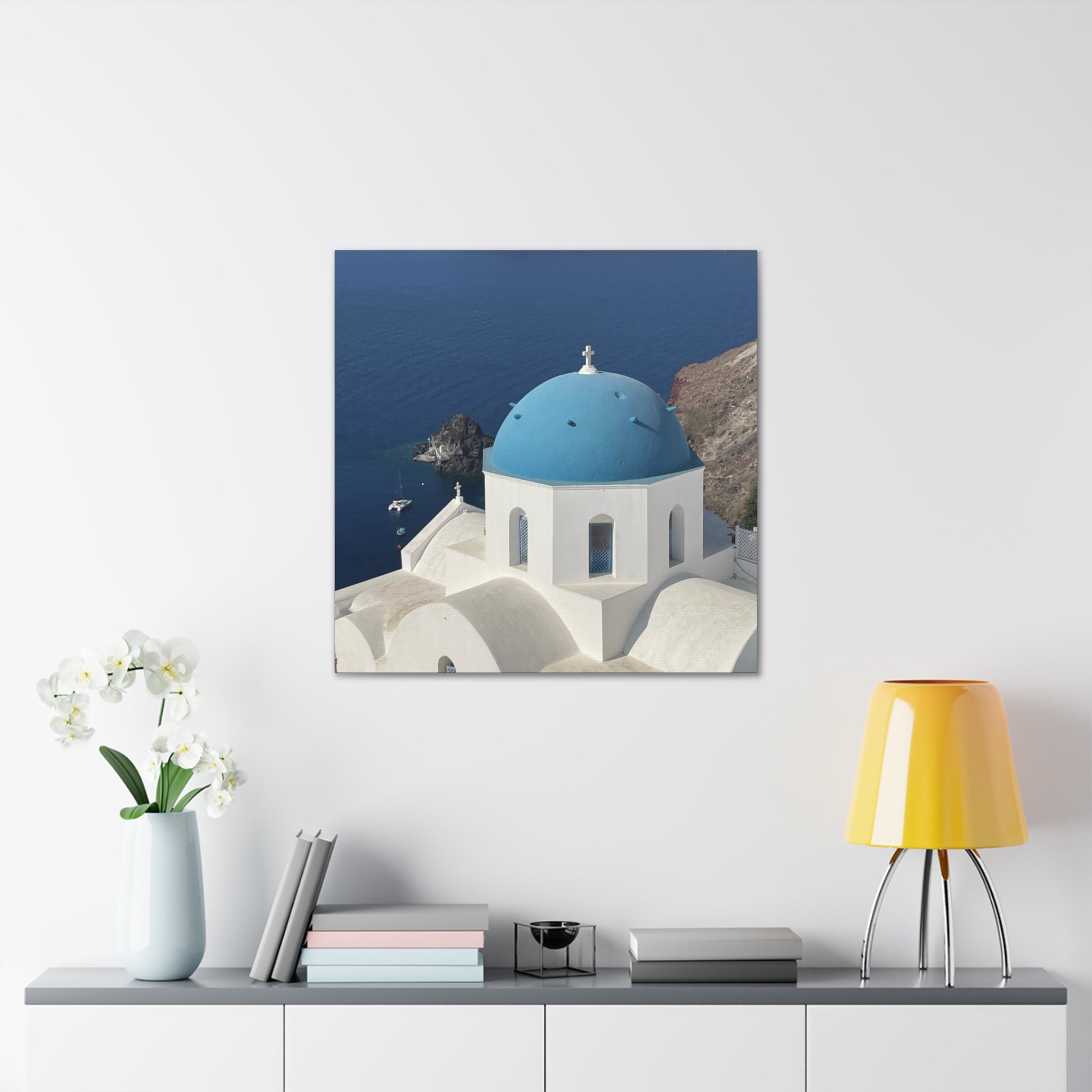 Santorini Greece Canvas Wrap