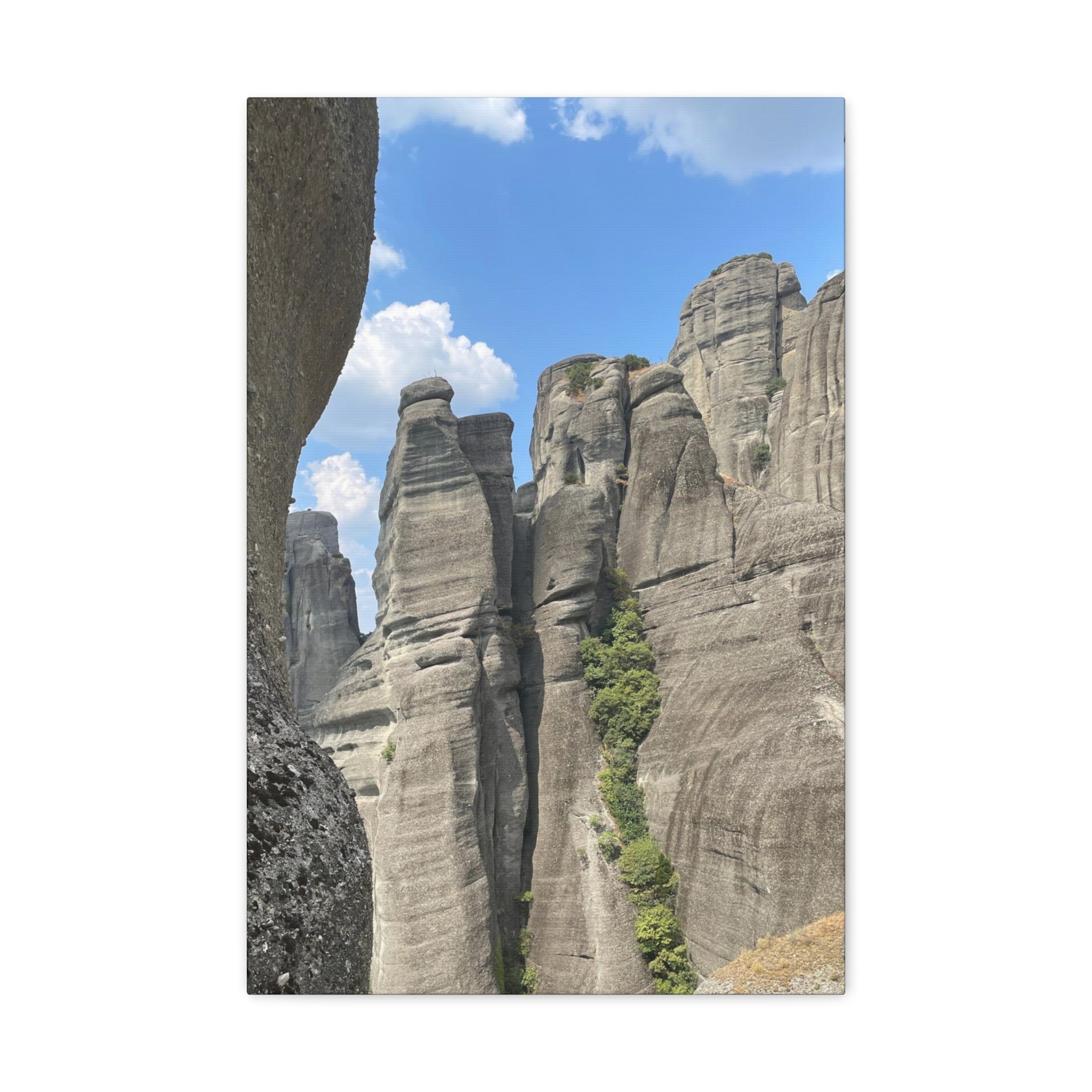 Meteora Mountains Greece Canvas Wrap