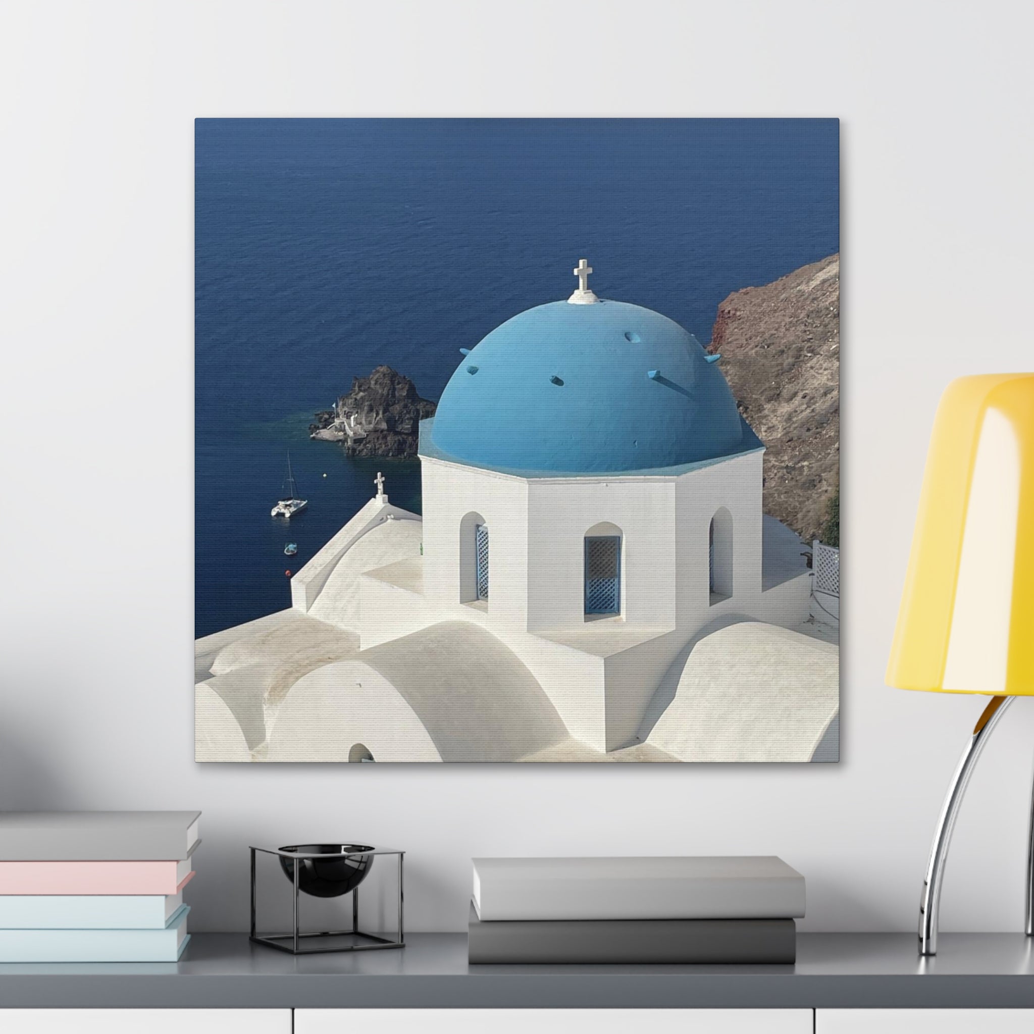 Santorini Greece Canvas Wrap