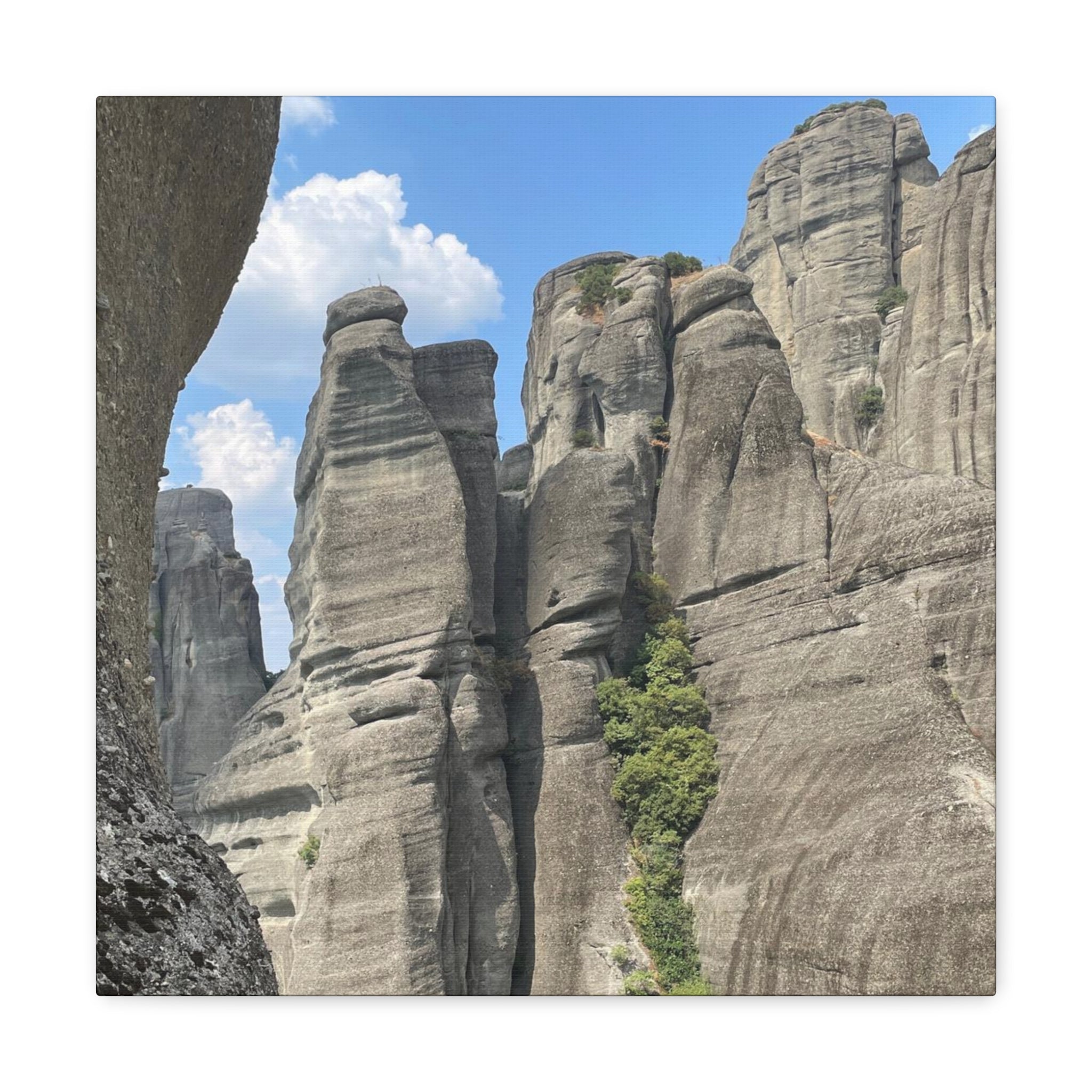 Meteora Mountains Greece Canvas Wrap