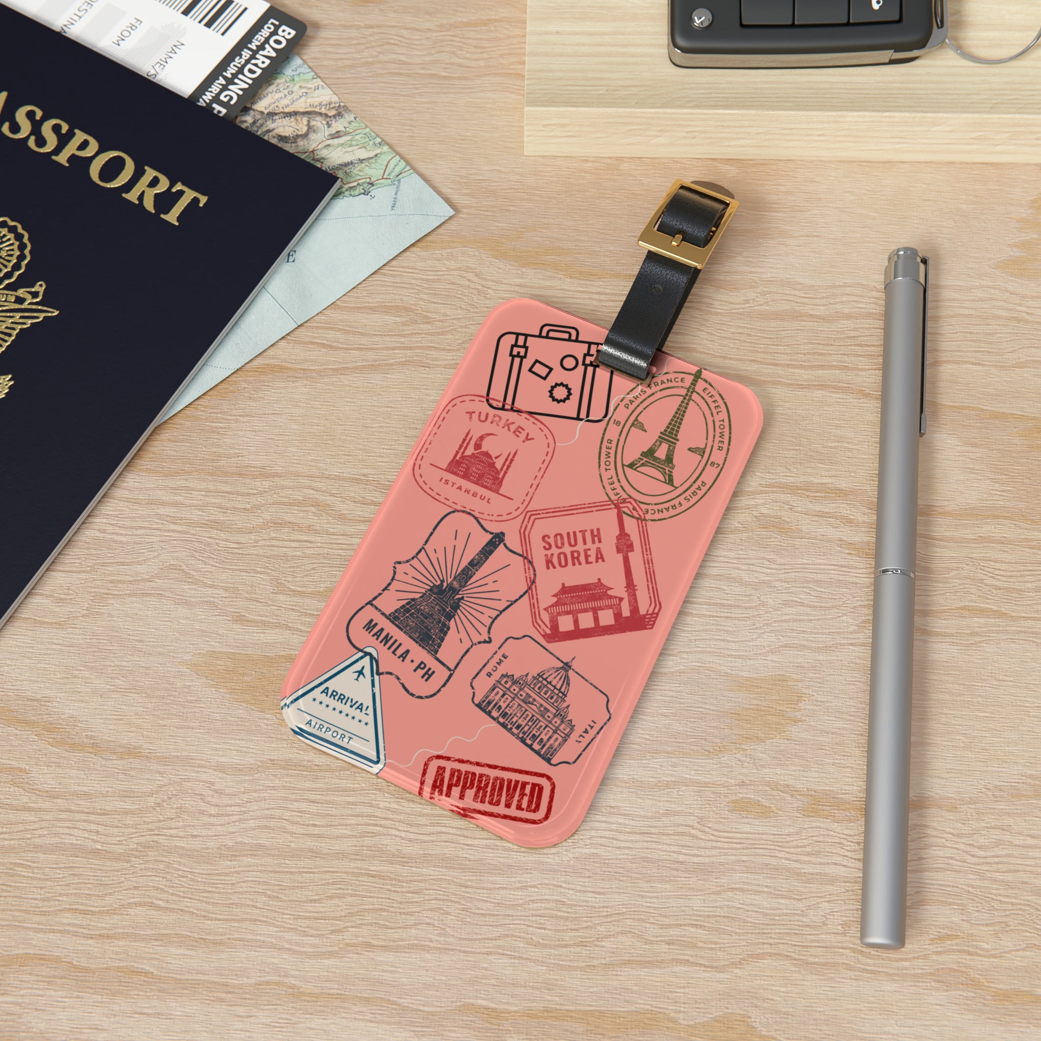 Travel Stamp Luggage Tag