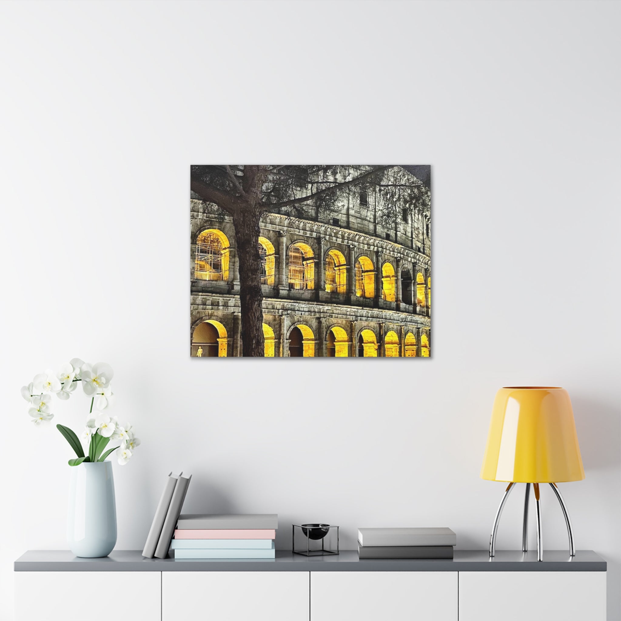 Rome at Night Canvas Wrap