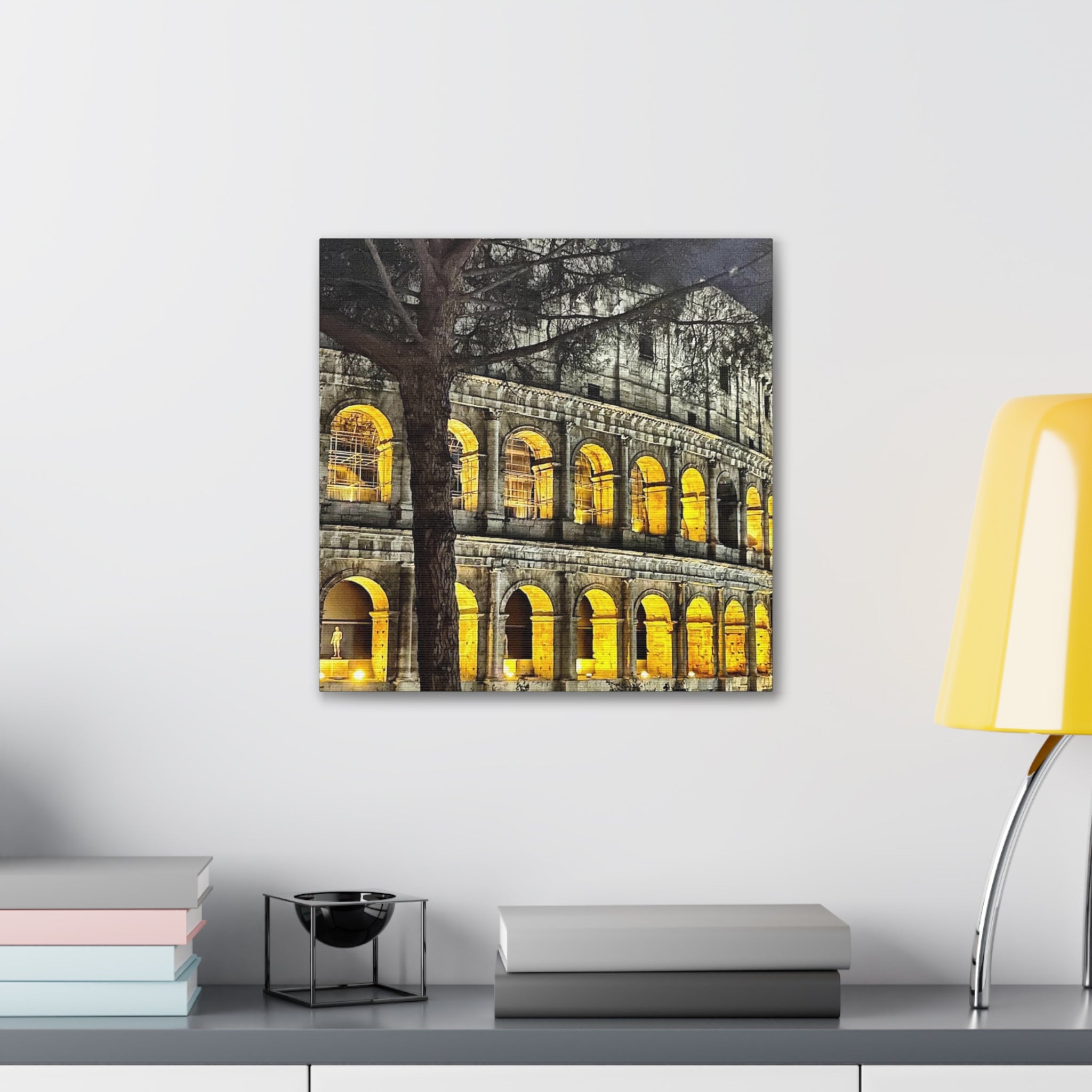 Rome at Night Canvas Wrap