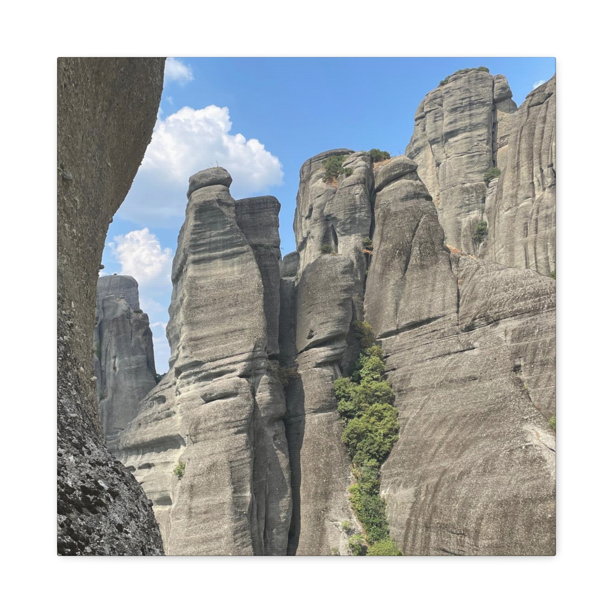 Meteora Mountains Greece Canvas Wrap