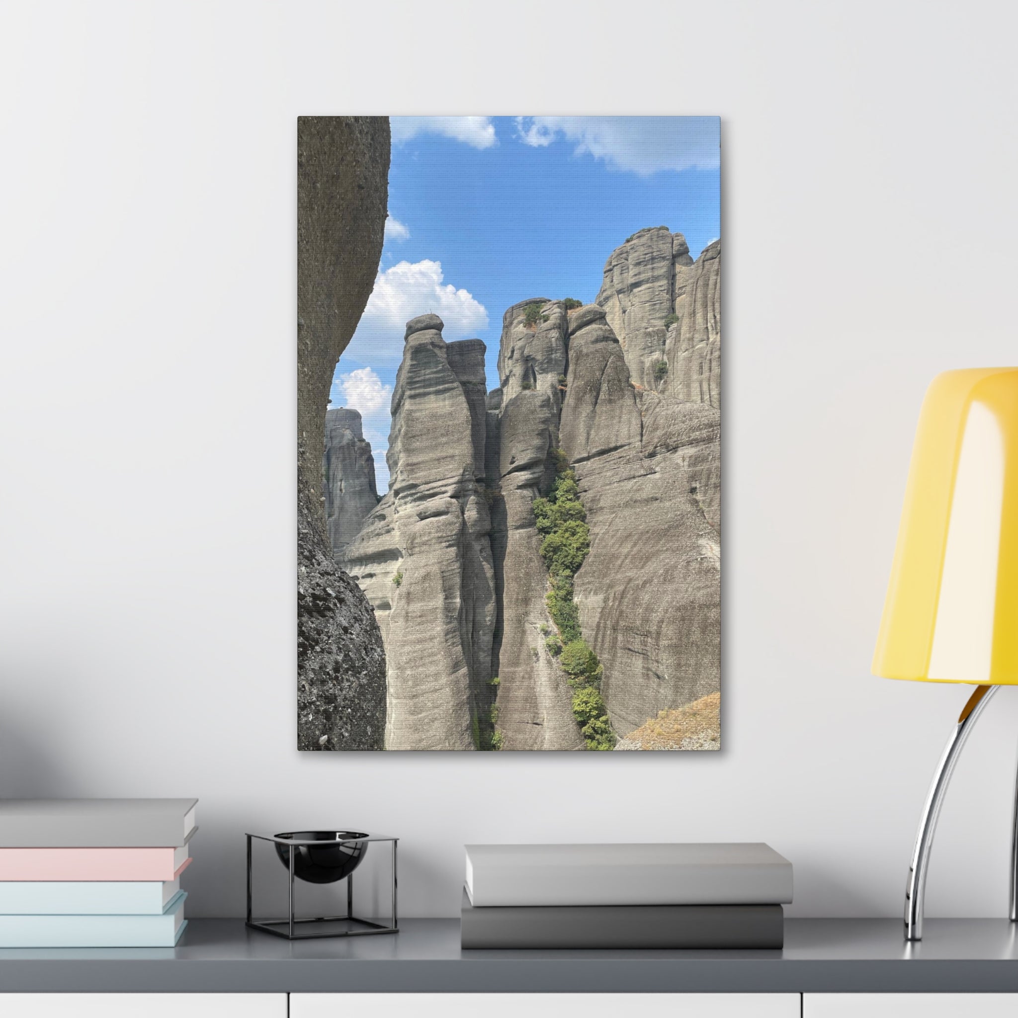 Meteora Mountains Greece Canvas Wrap