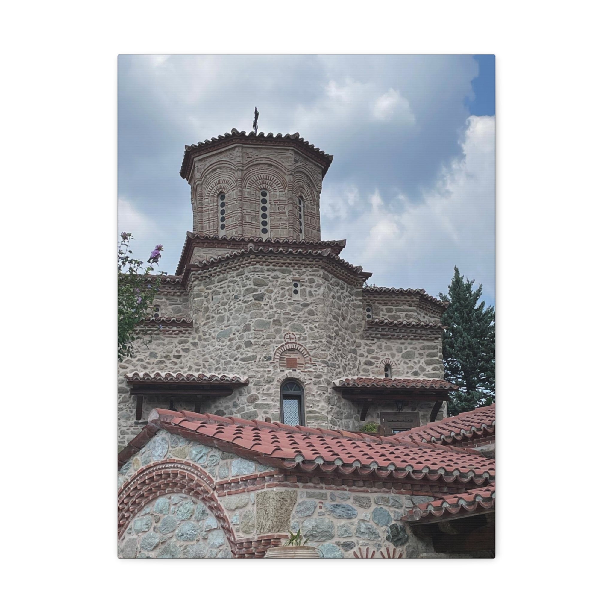 Greek Monastery Canvas Wrap