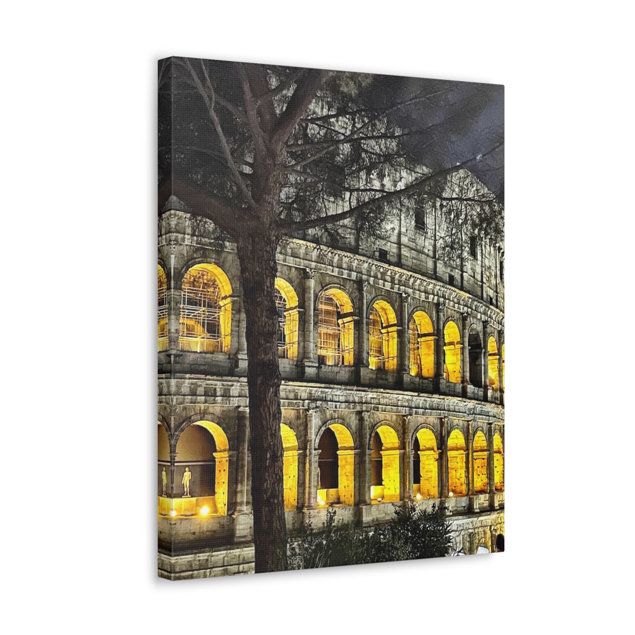 Rome at Night Canvas Wrap