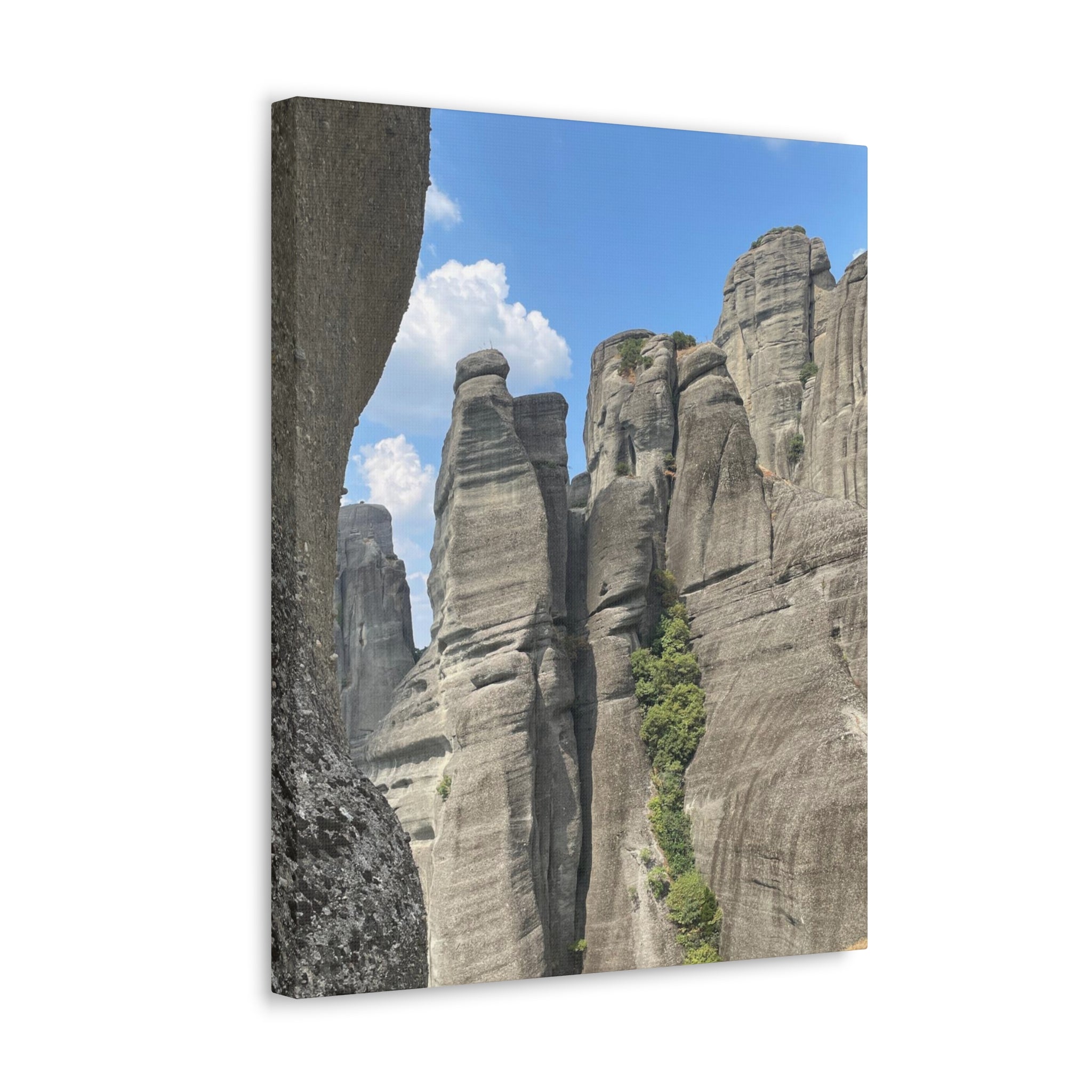 Meteora Mountains Greece Canvas Wrap